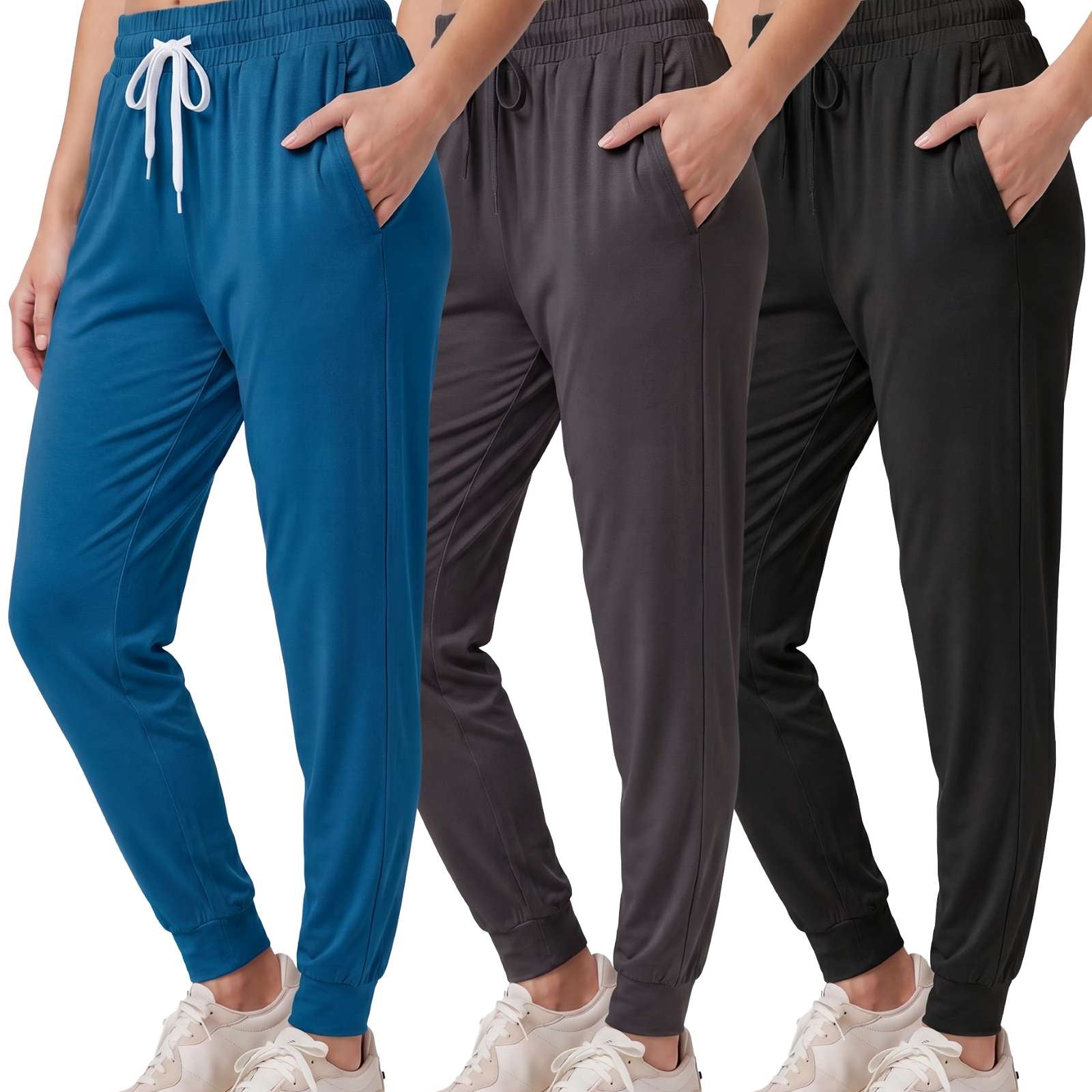 3 Pack: Womens Ultra-Soft Lounge Joggers