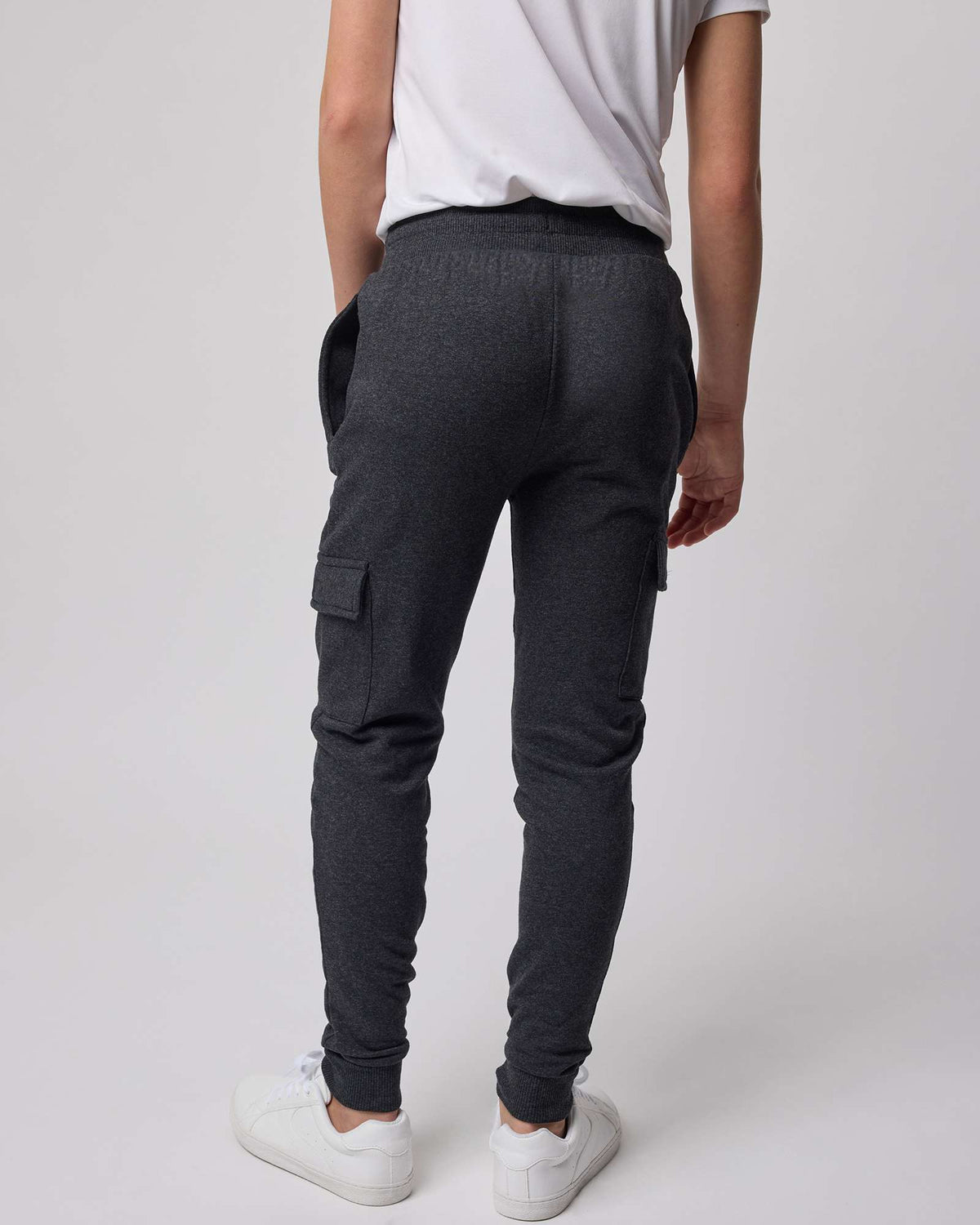 Real Essentials 3 Pack Boys' Cotton Cargo Fleece Joggers Sweatpants Pockets Athletic Kids - Set 1