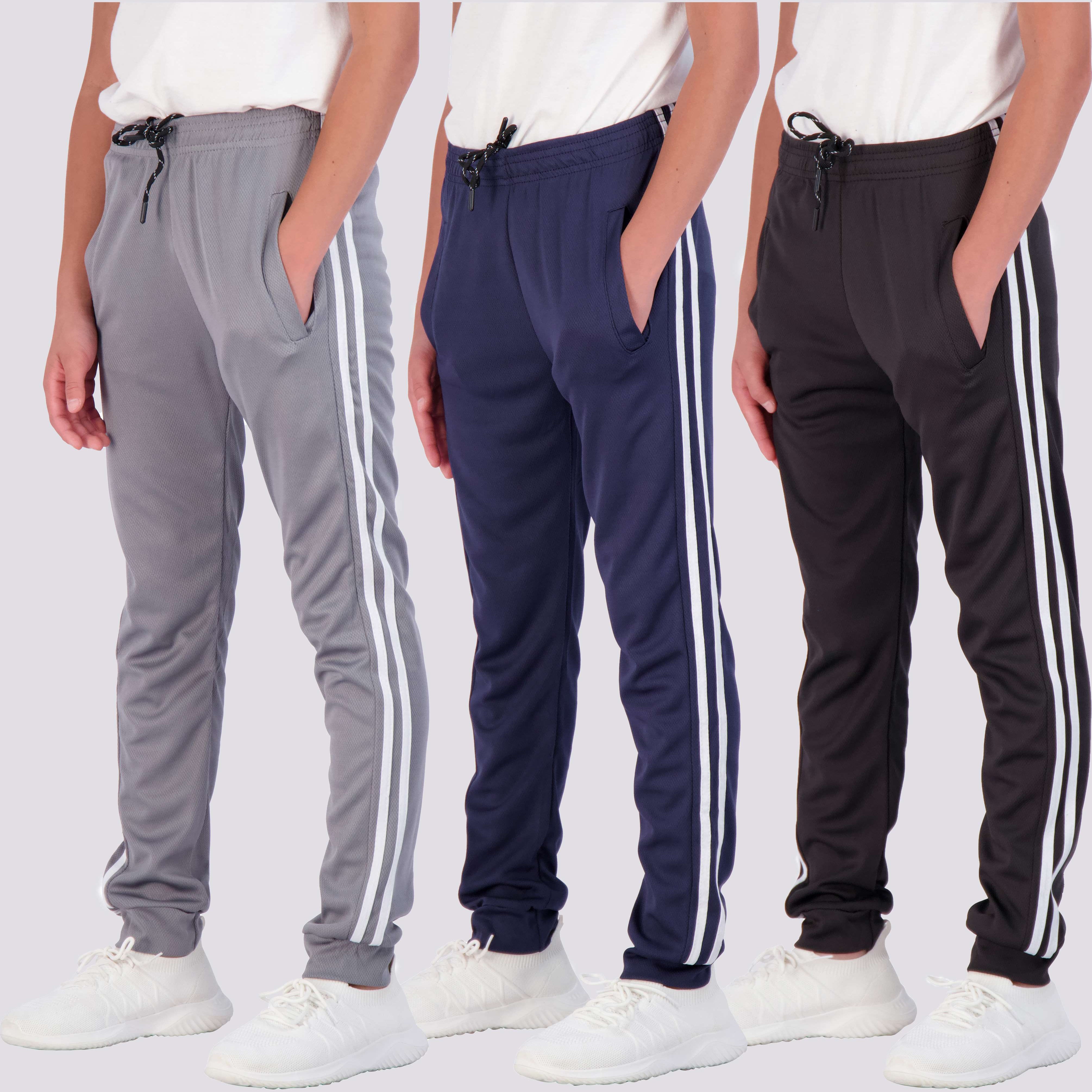 3 Pack: Boys Mesh Active Casual Jogger Sweatpants