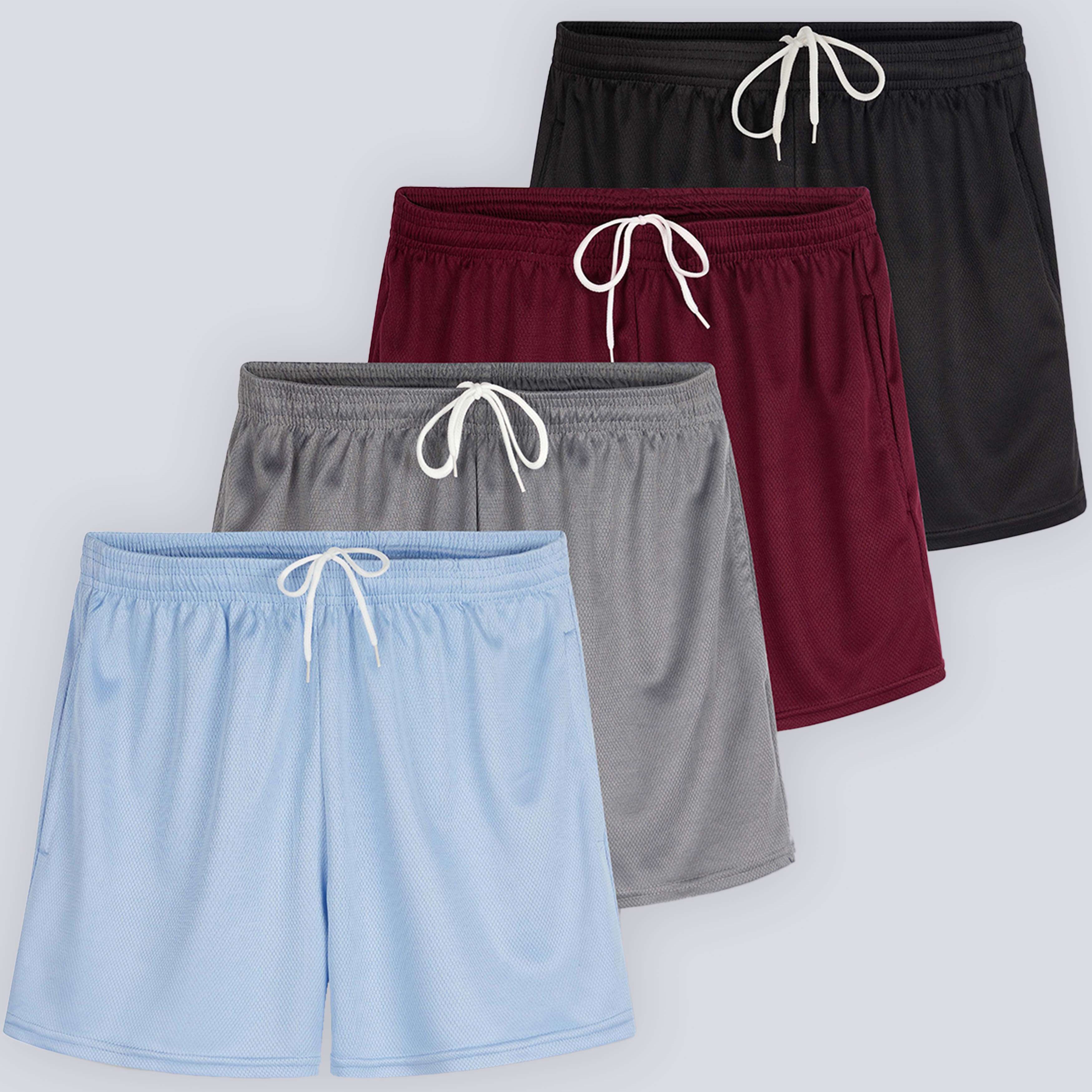 4 Pack: Womens Active Mesh Shorts
