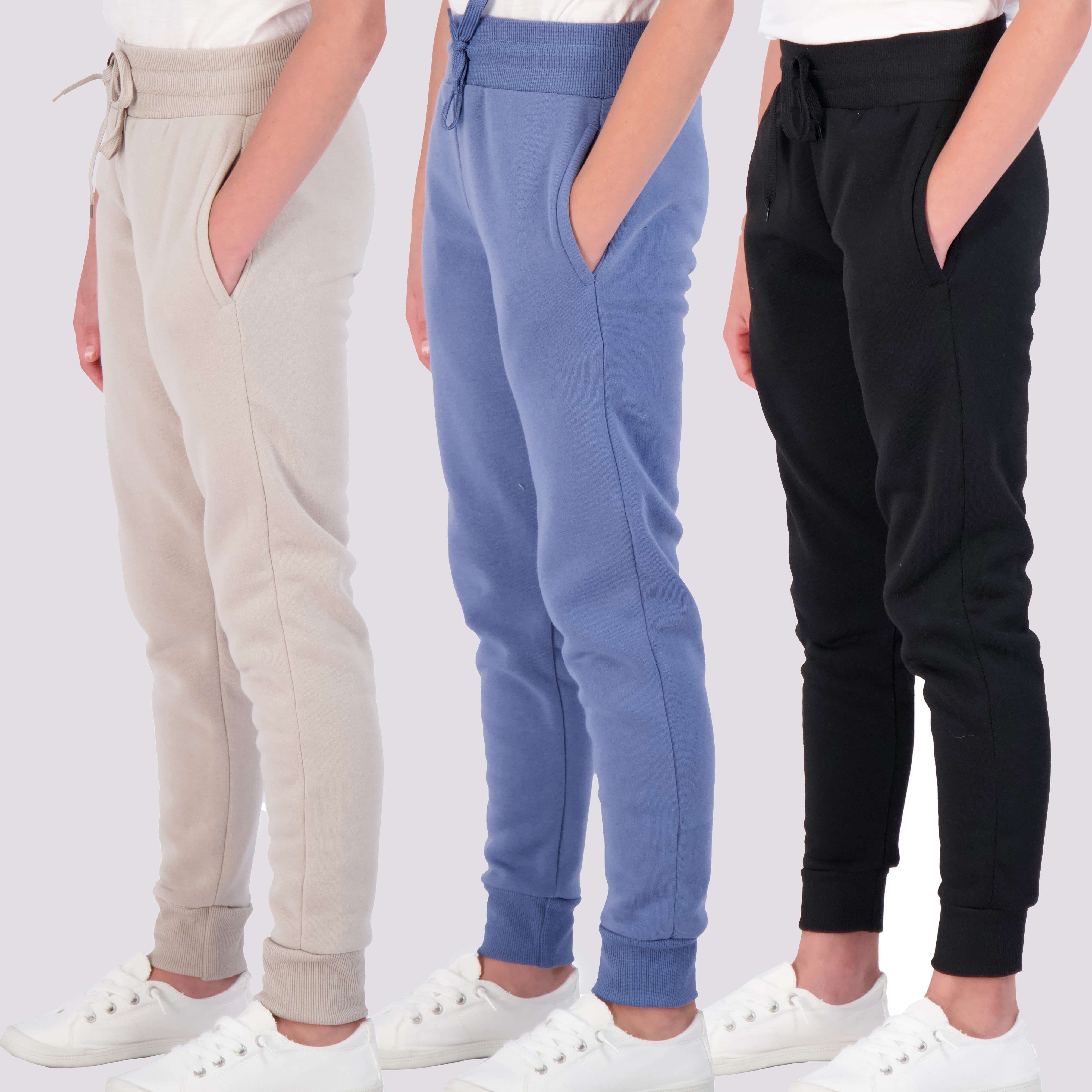 3 Pack: Girls Fleece Jogger Sweatpants