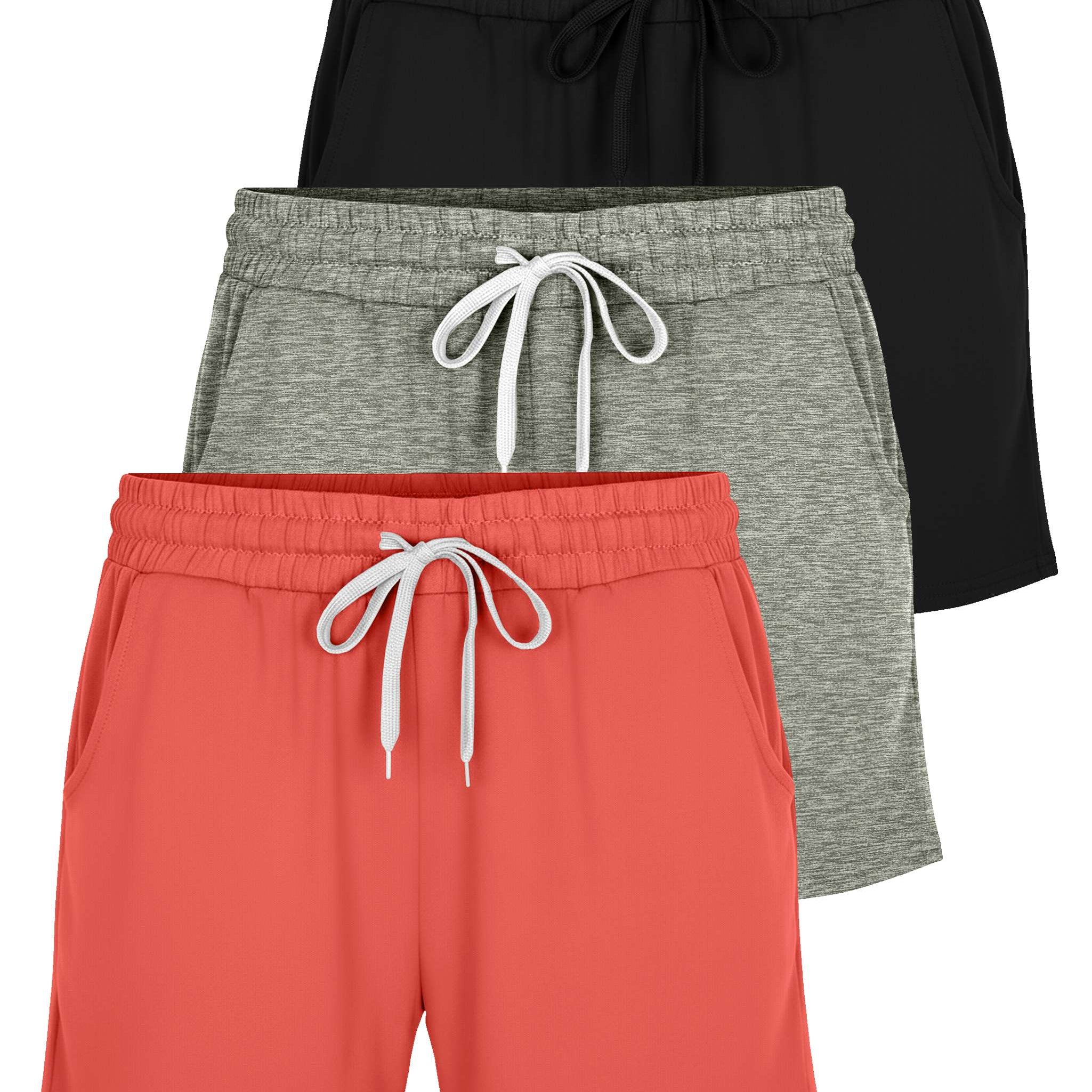 3 Pack: Womens Plus Super-Soft Lounge Shorts