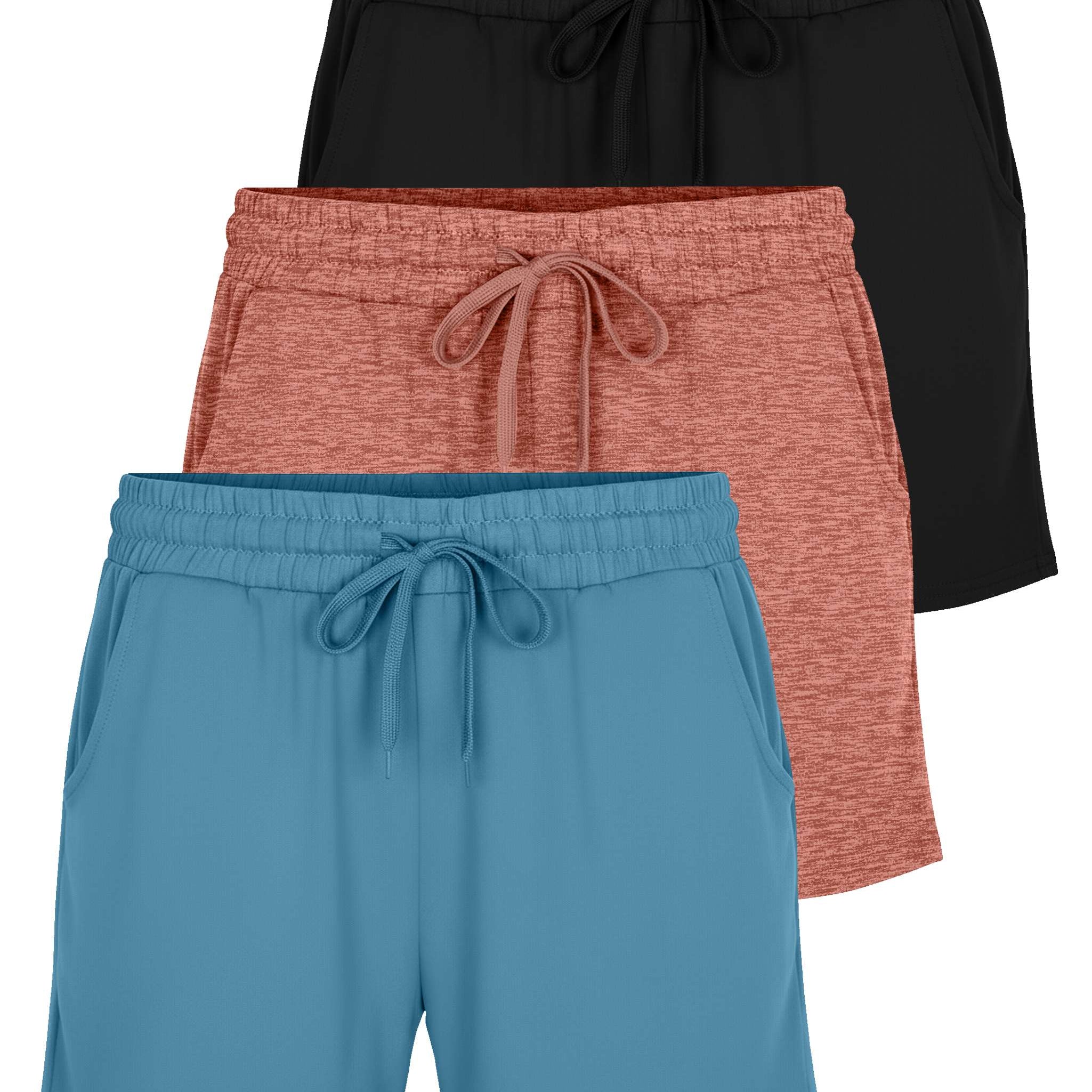 3 Pack: Womens Plus Super-Soft Lounge Shorts