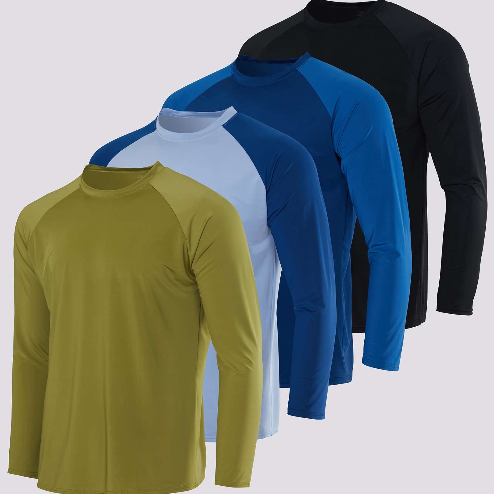 4 Pack: Boys' Long Sleeve Rash Guard Shirt