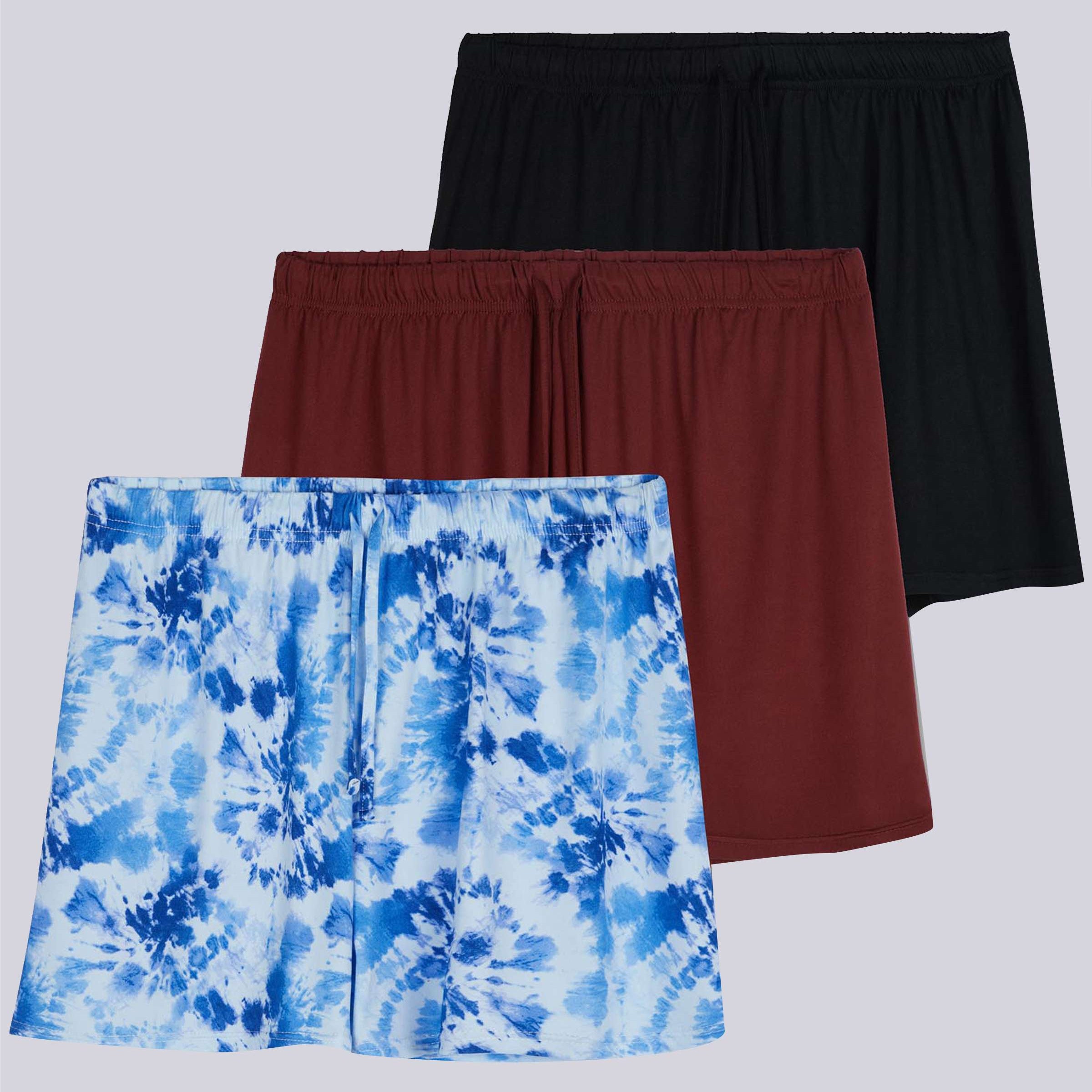 3 Pack: Womens Ultra-Soft Pajama Lounge Shorts
