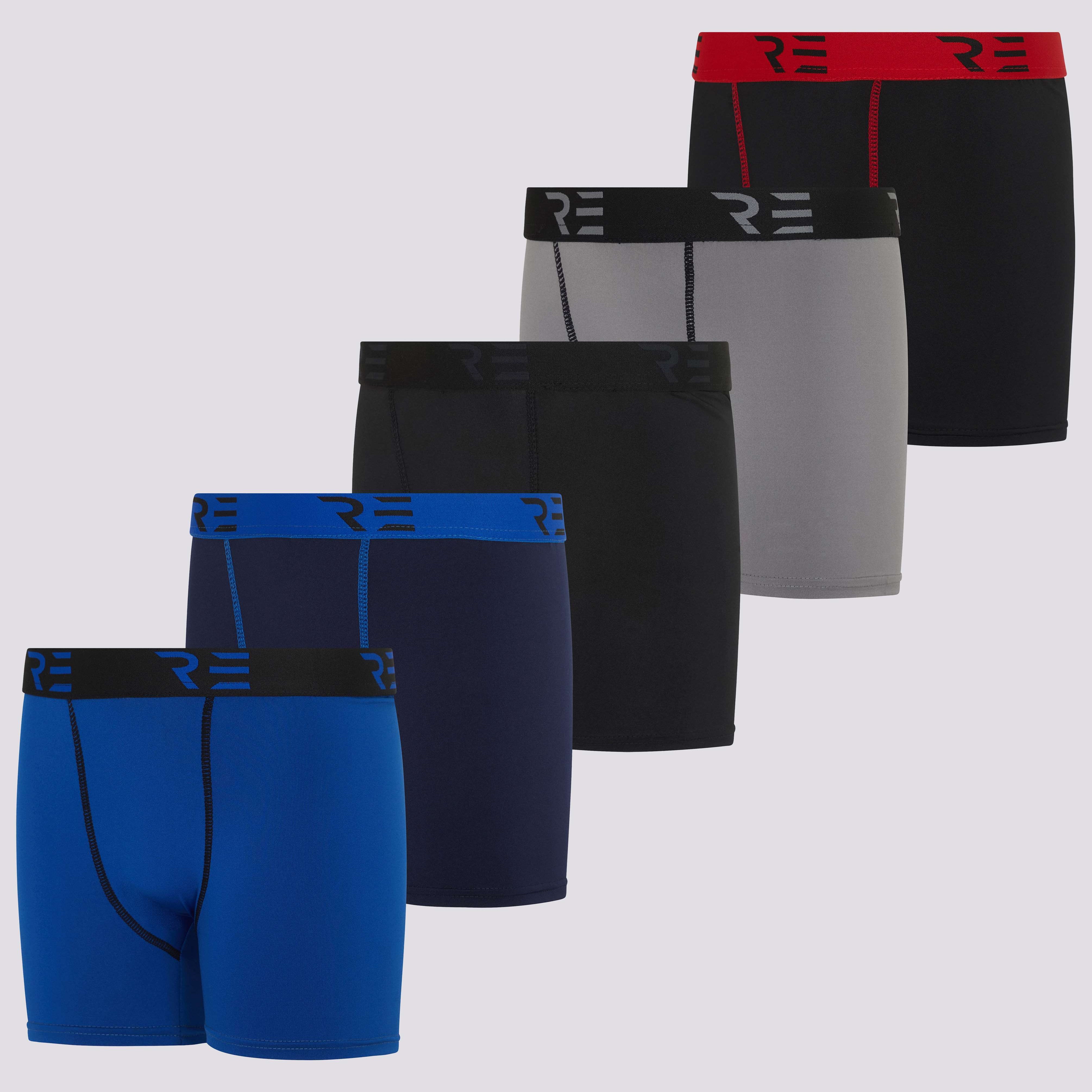 5 Pack: Boys Compression Shorts Underwear