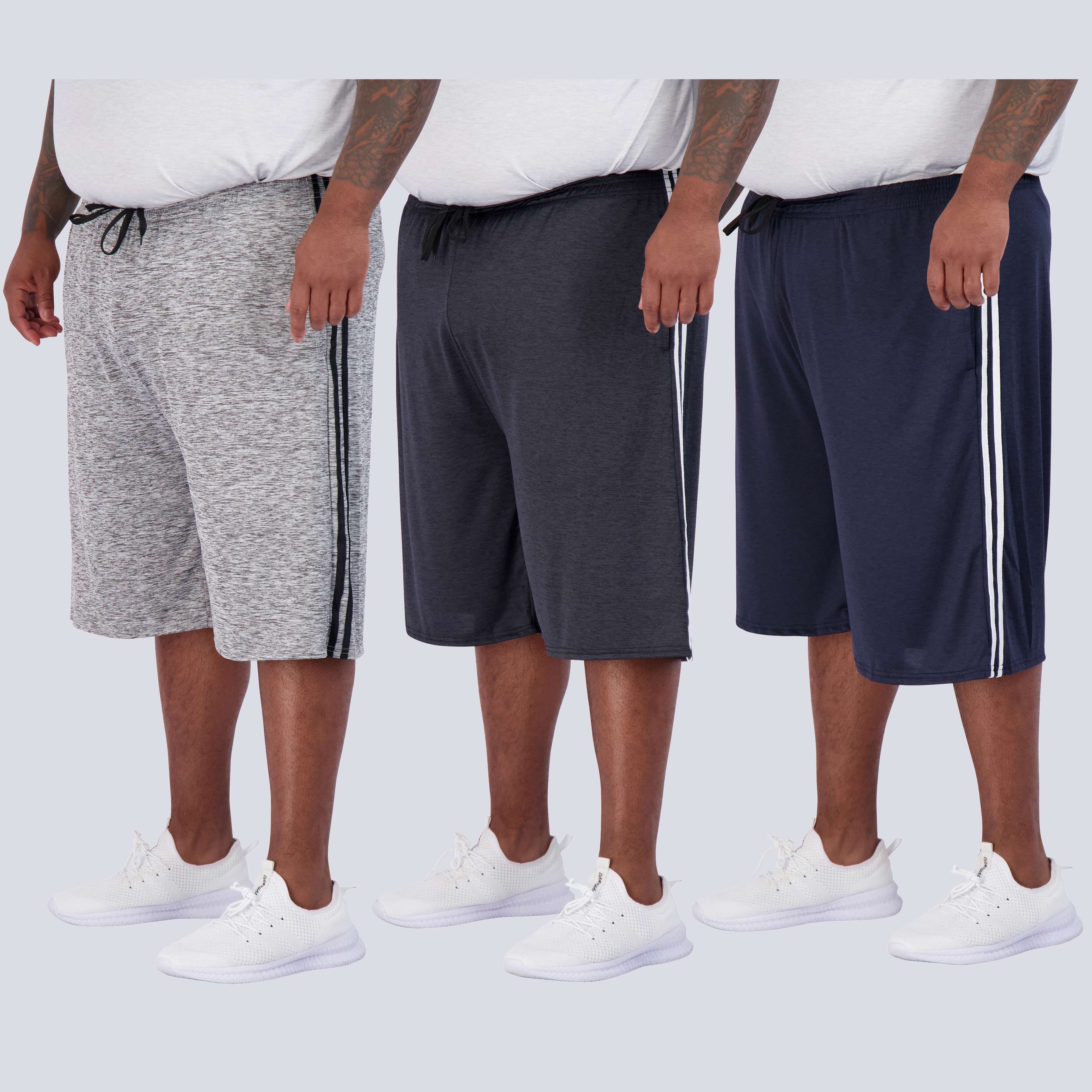 3 Pack: Men's Big & Tall Dry Fit & Mesh Performance Shorts