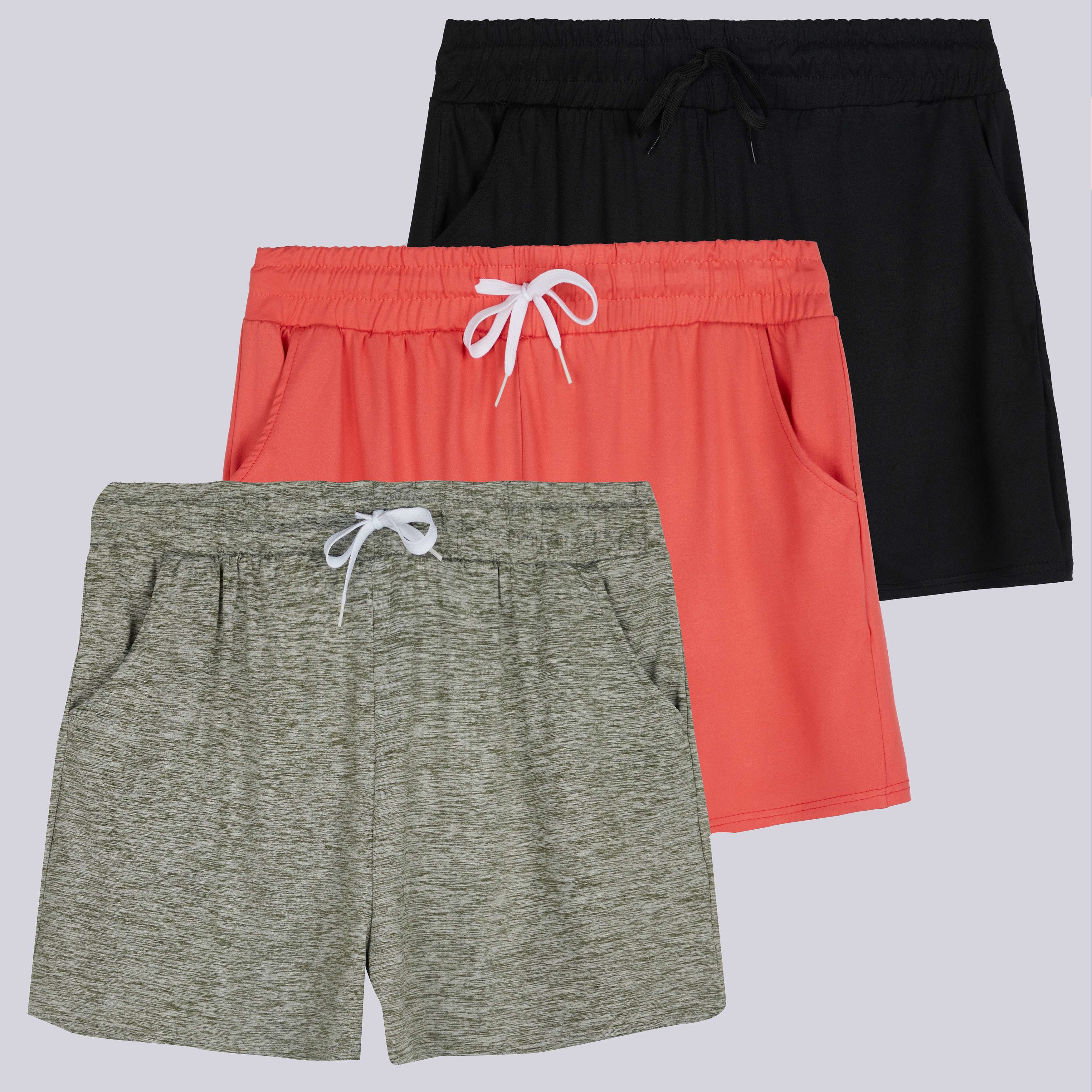 3 Pack: Womens Plus Super-Soft Lounge Shorts