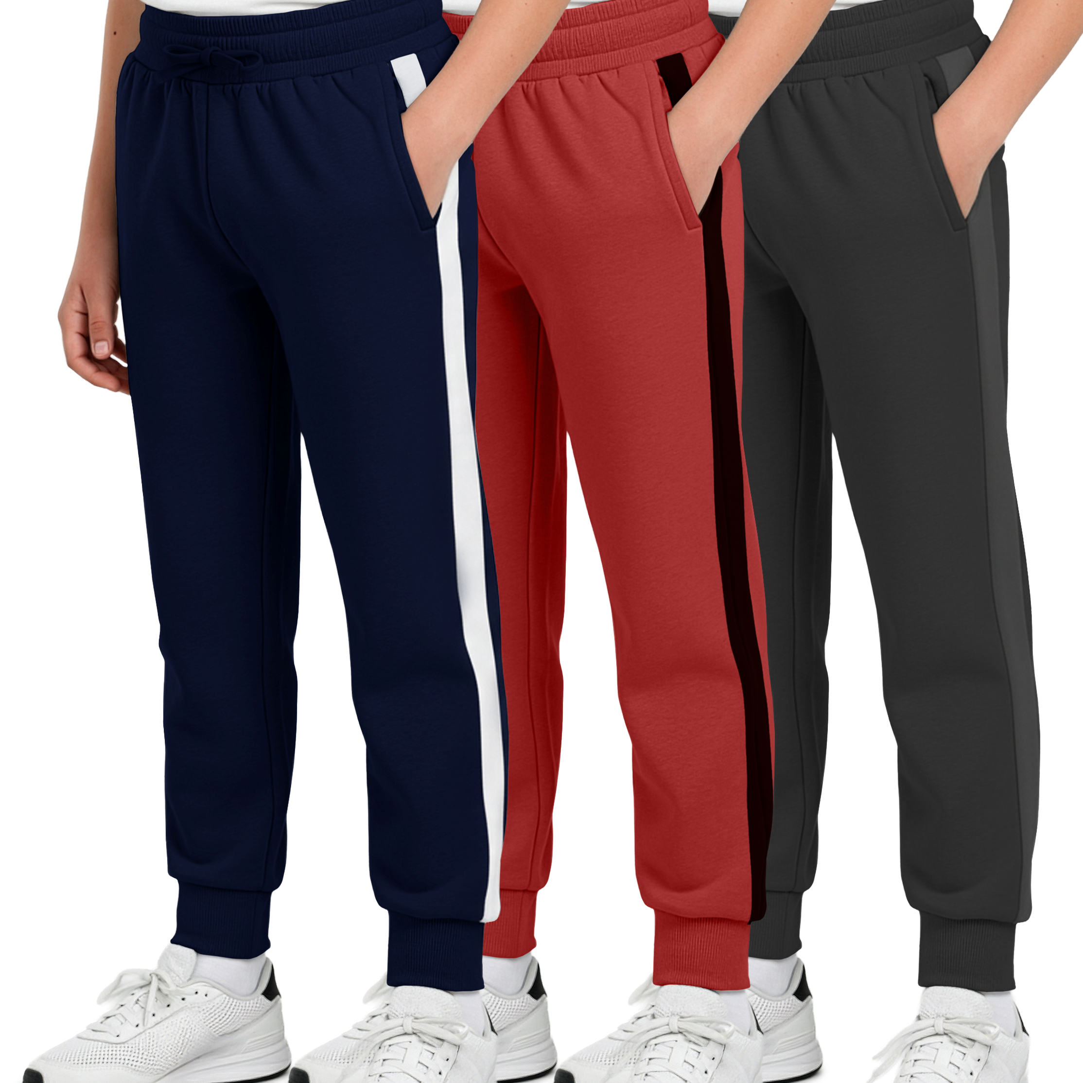 3 Pack: Boys Fleece Jogger Sweatpants