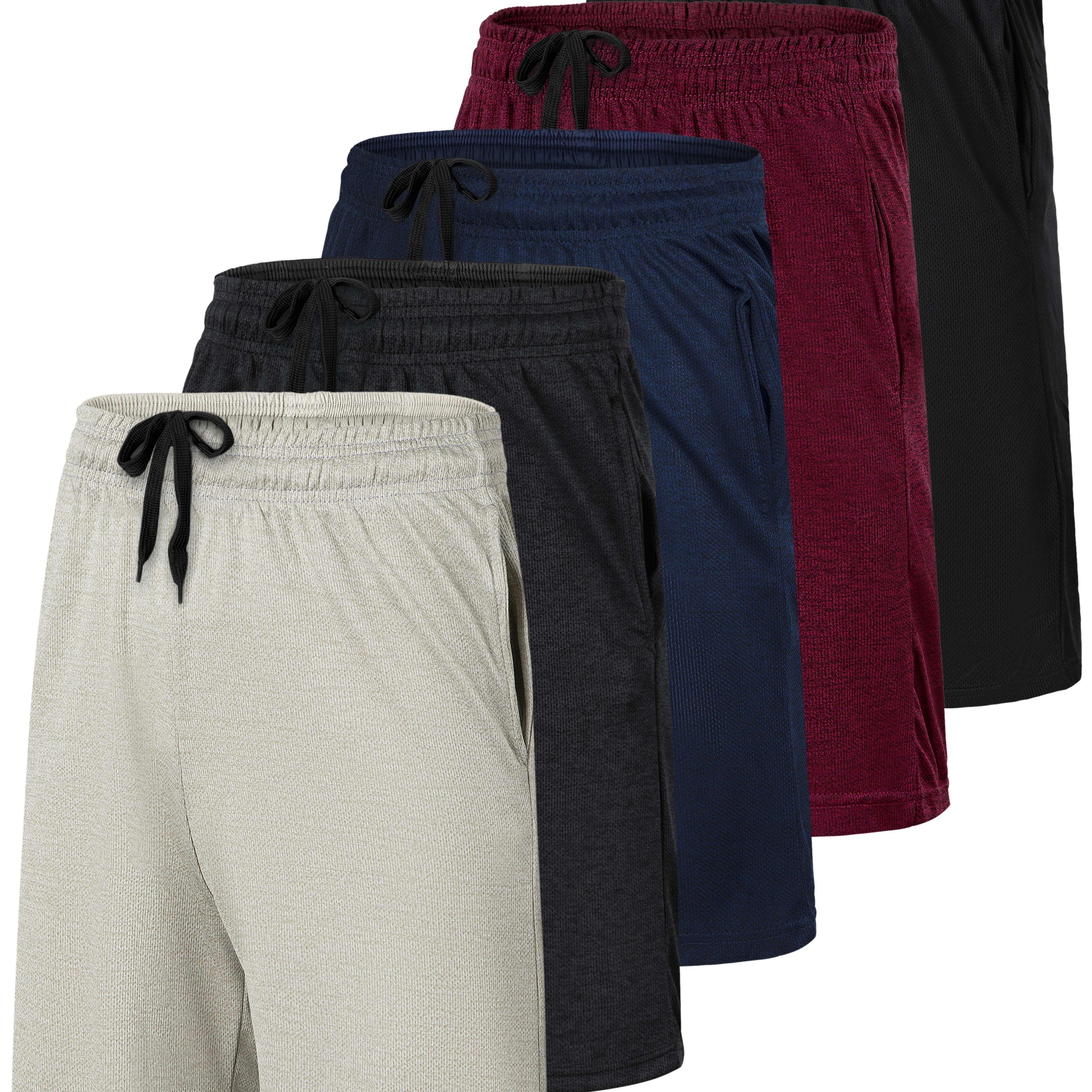 5 Pack: Men's Mesh Athletic Gym Shorts
