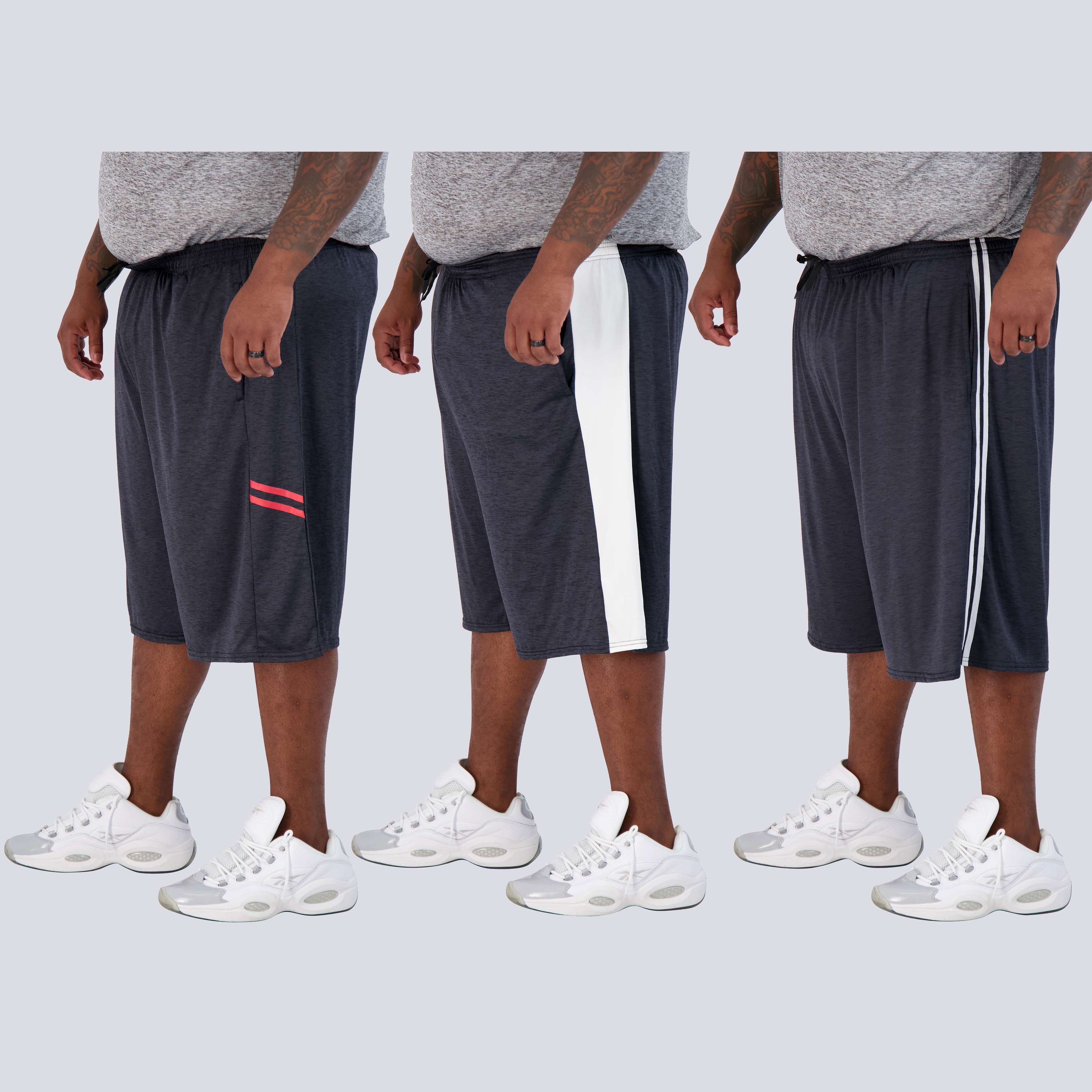 3 Pack: Men's Big & Tall Dry Fit & Mesh Performance Shorts