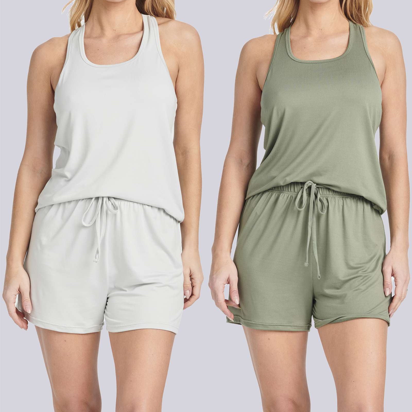 4 Pack: Women's Super-Soft Tank Top and Short Pajama Set (Available in Plus Size)