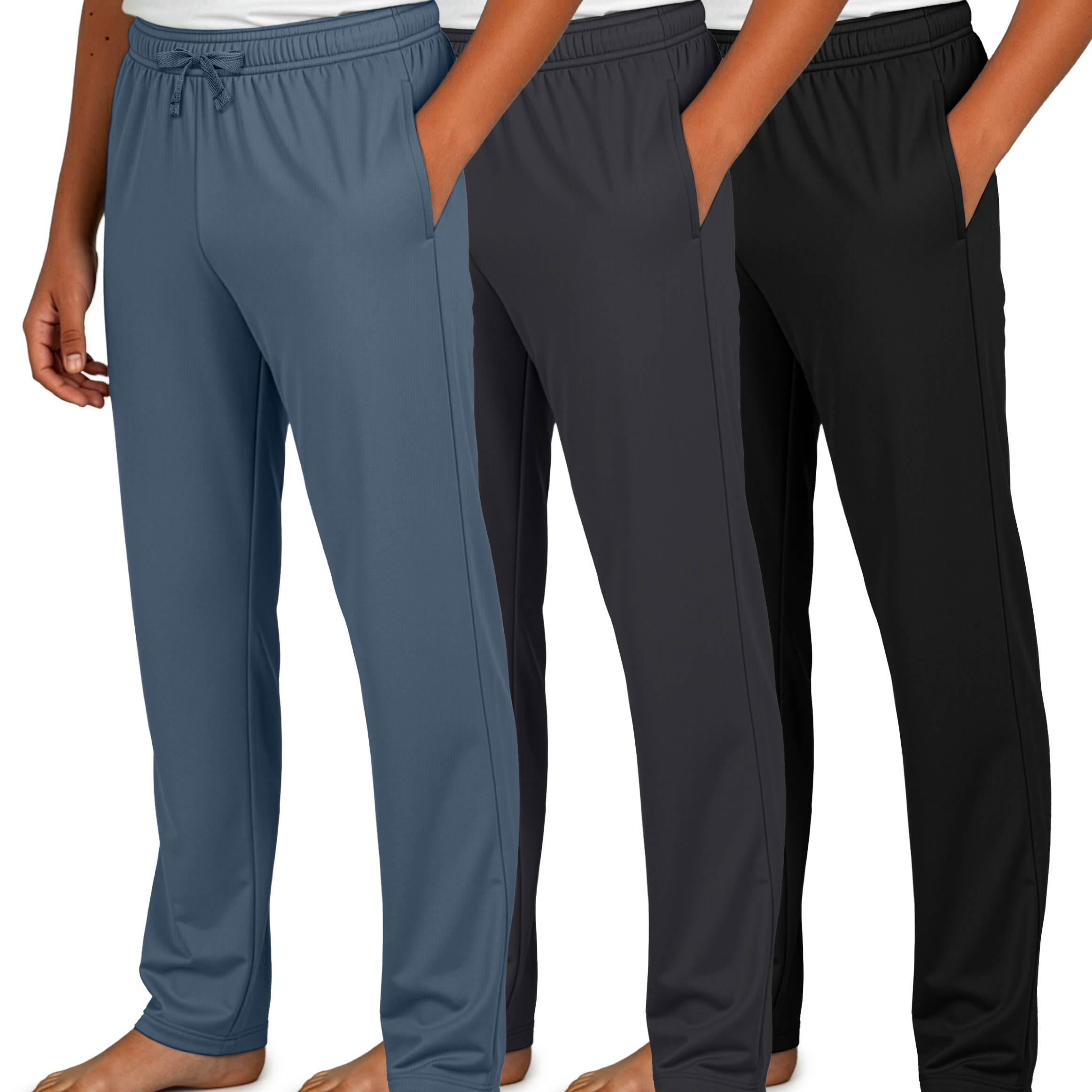 Real Essentials 3 Pack: Boys Cotton Soft Pajama Pants Kids Bottoms Pjs Youth Teen Pijamas Sleep Pyjamas Lounge Para Niños