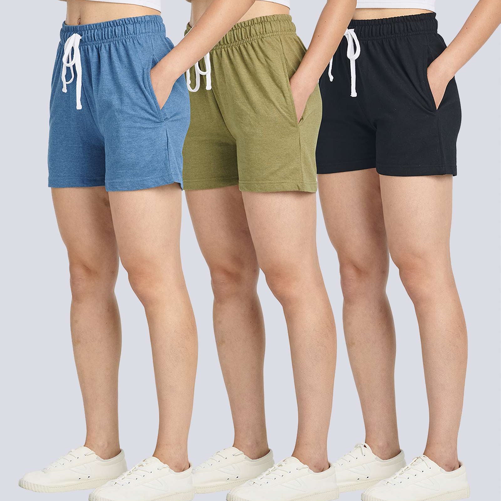 3 Pack: Womens French Terry Shorts