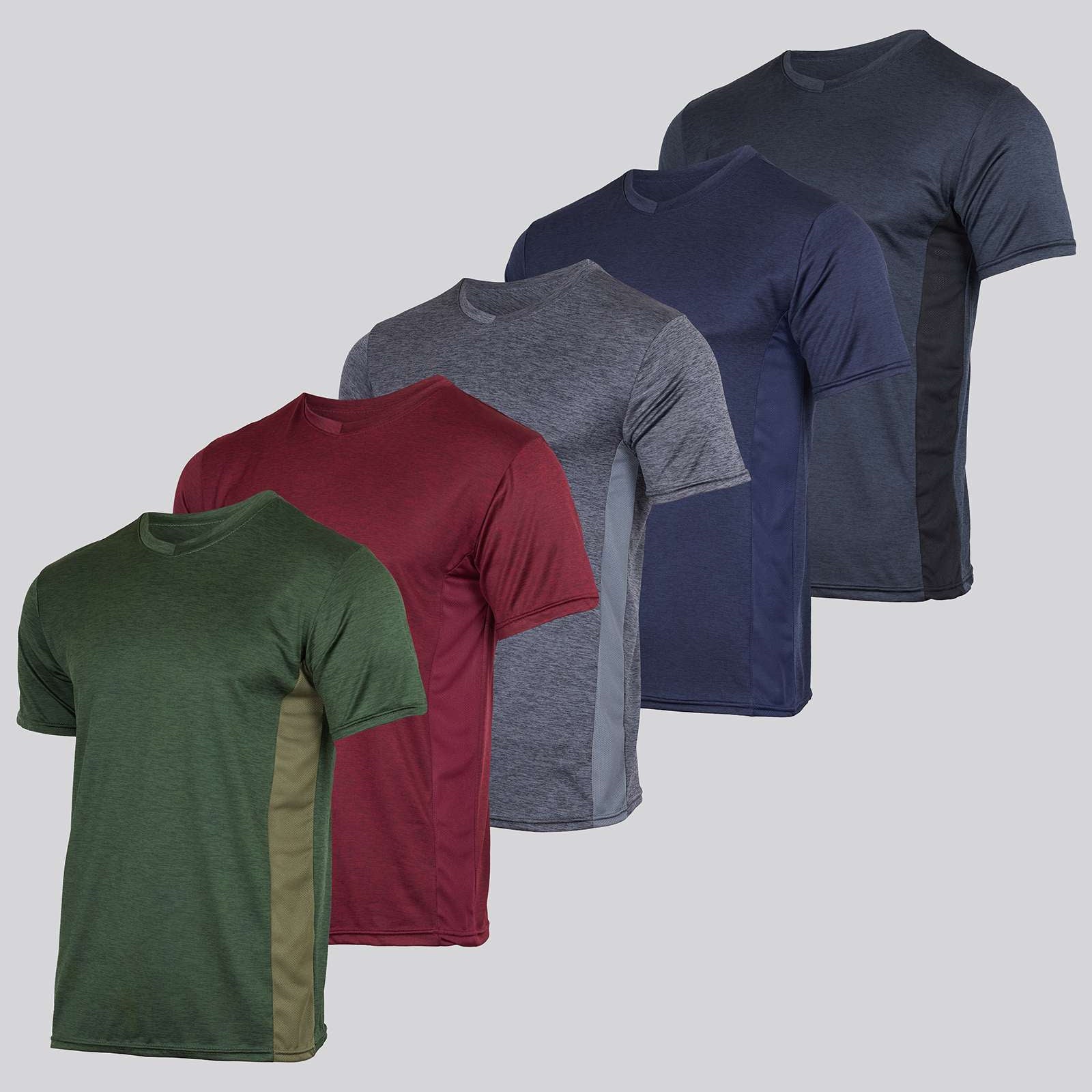 5 Pack: Men’s V-Neck Dry-Fit T-Shirt