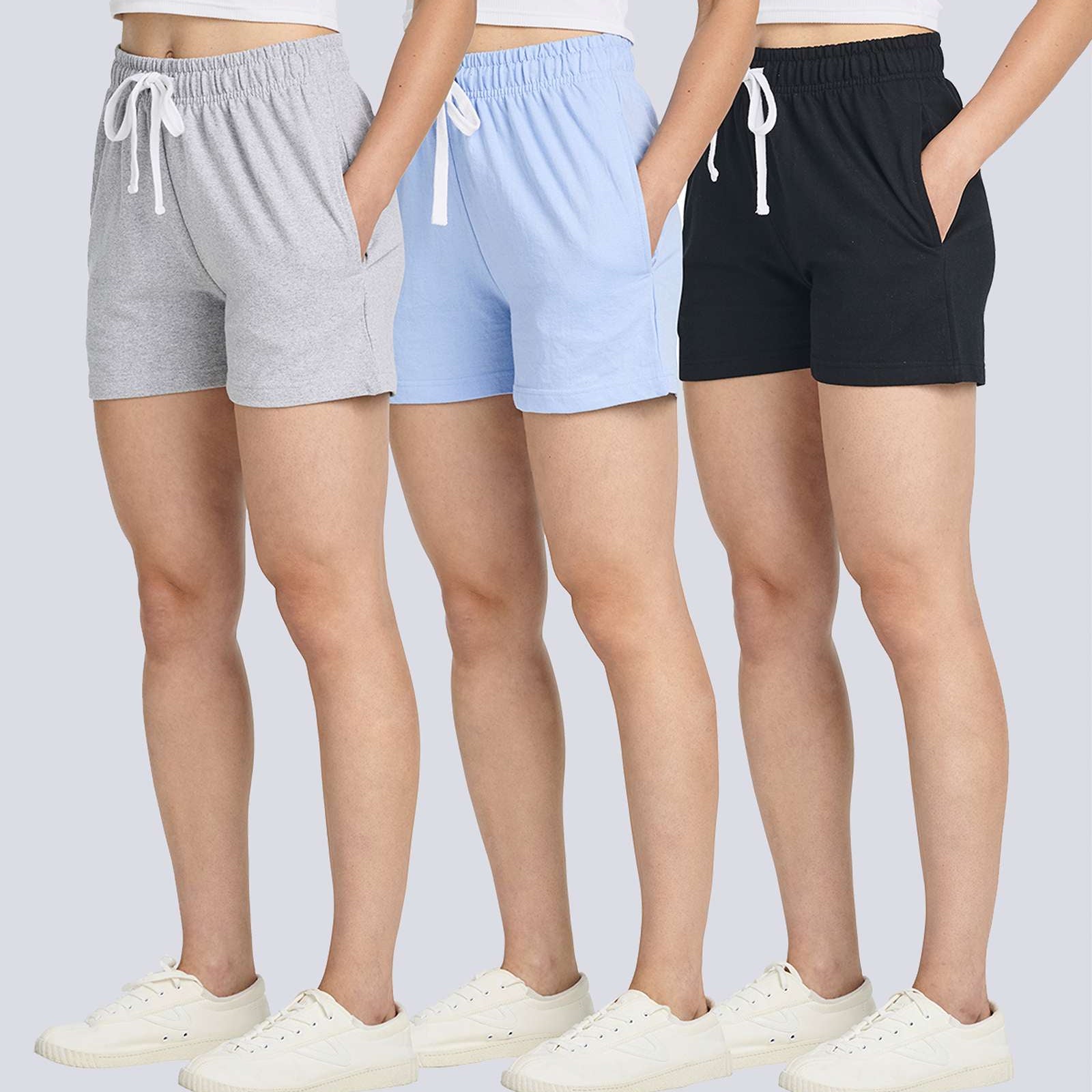 3 Pack: Womens French Terry Shorts