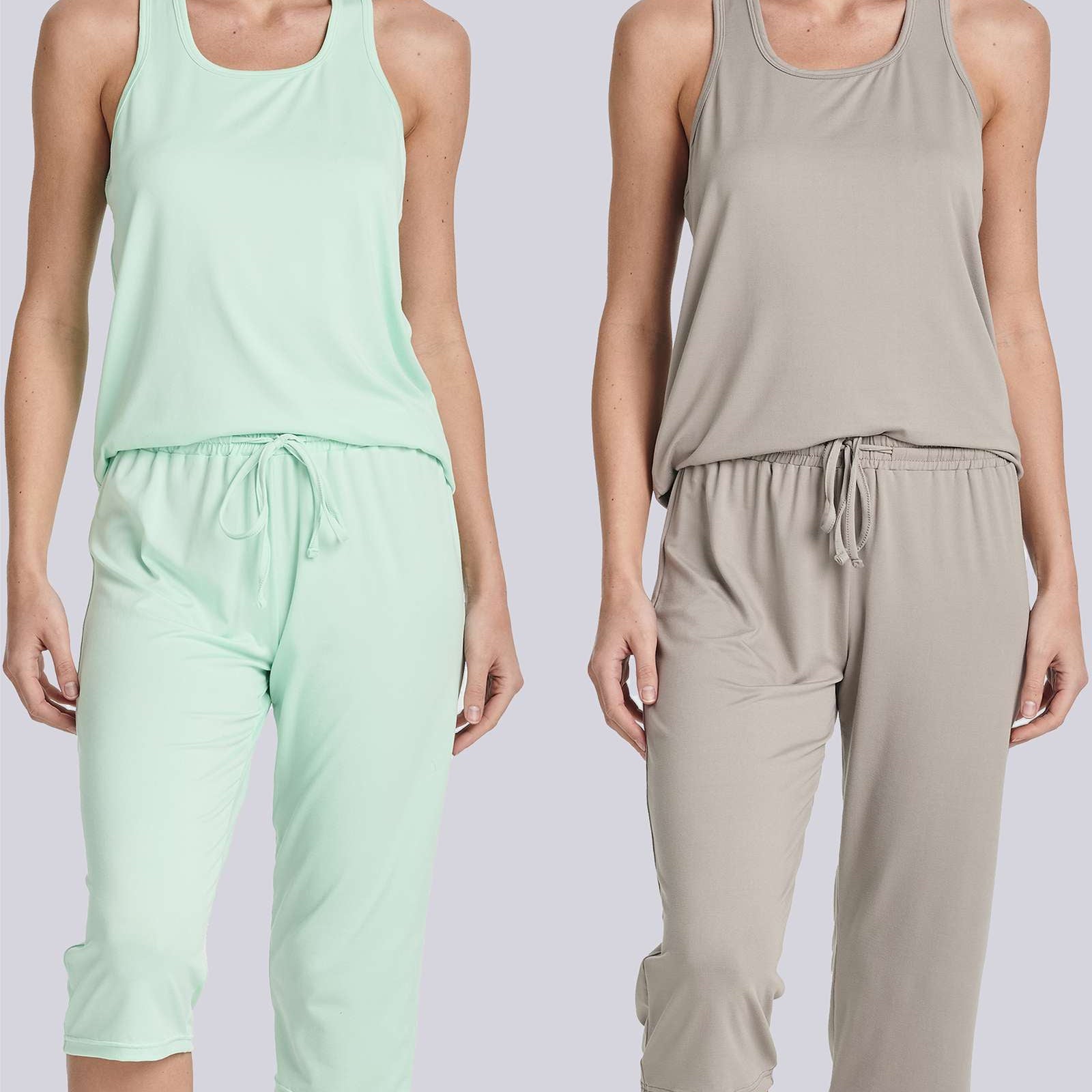 2 Pack: Women's Pajama Set Tank Top and Capri Pants