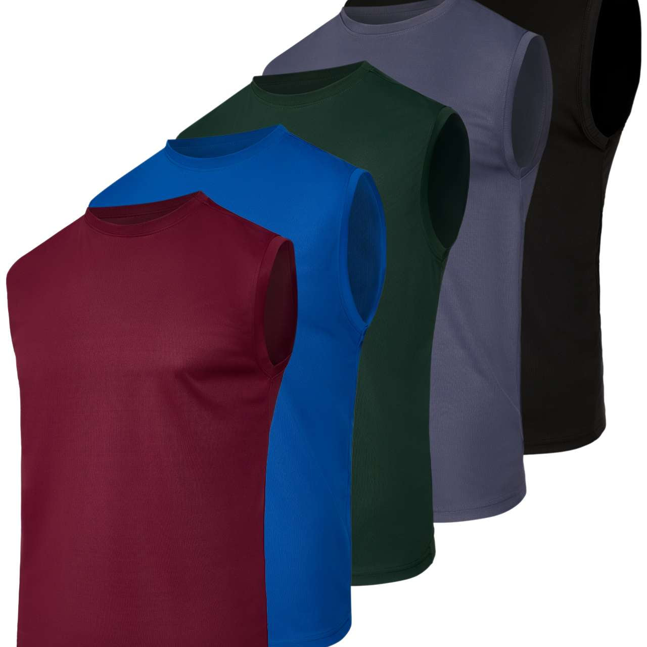 5 Pack: Mens Mesh Active Tank Top (Available in Big & Tall)