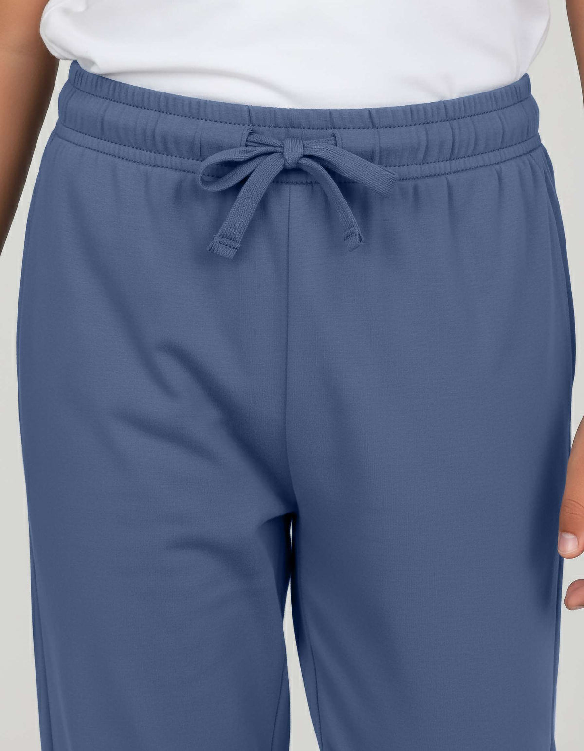 Real Essentials 3 Pack Boys' Pajama Sweatpants Joggers Open Bottom Kids Teens PJs Sweats - Set 8