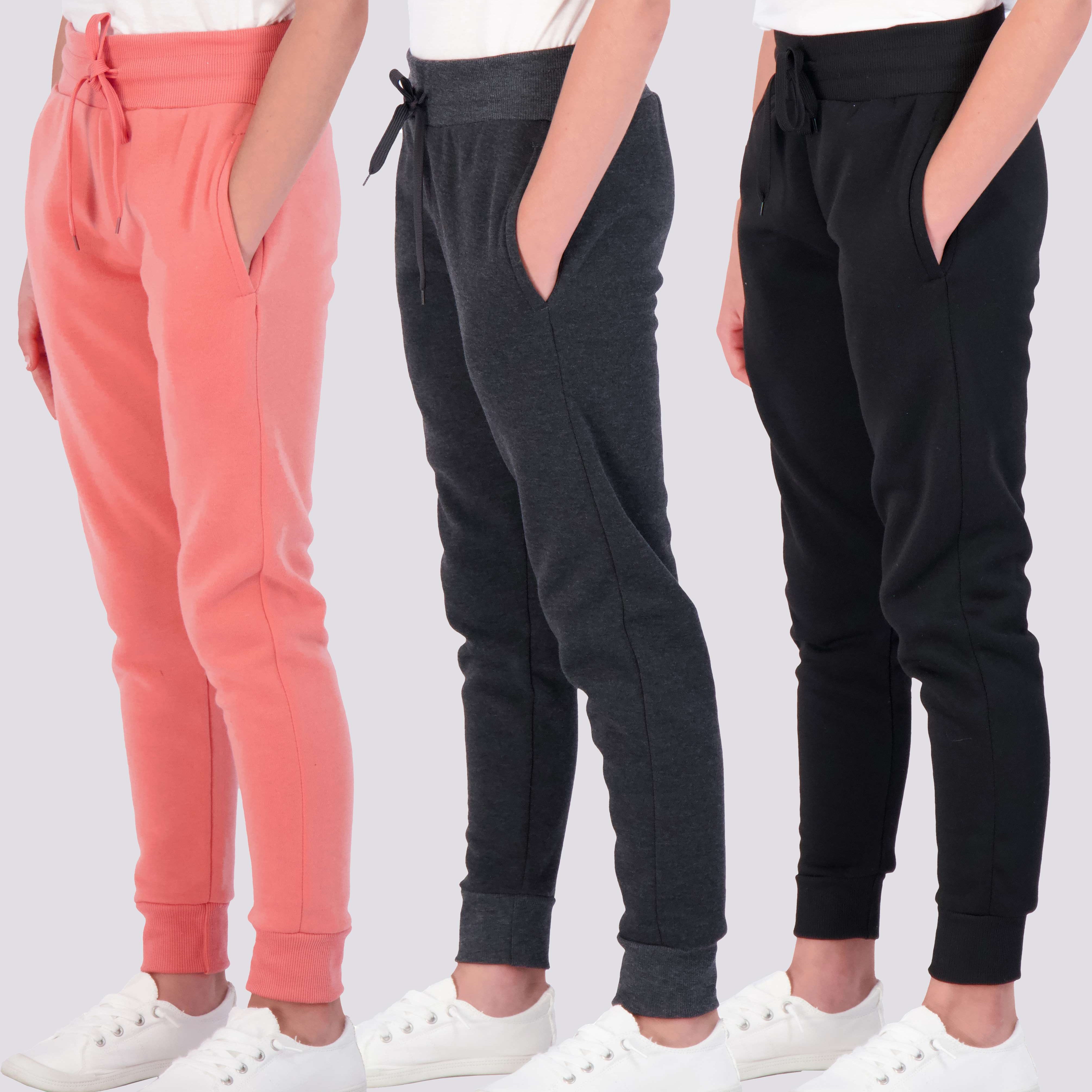 3 Pack: Girls Fleece Jogger Sweatpants