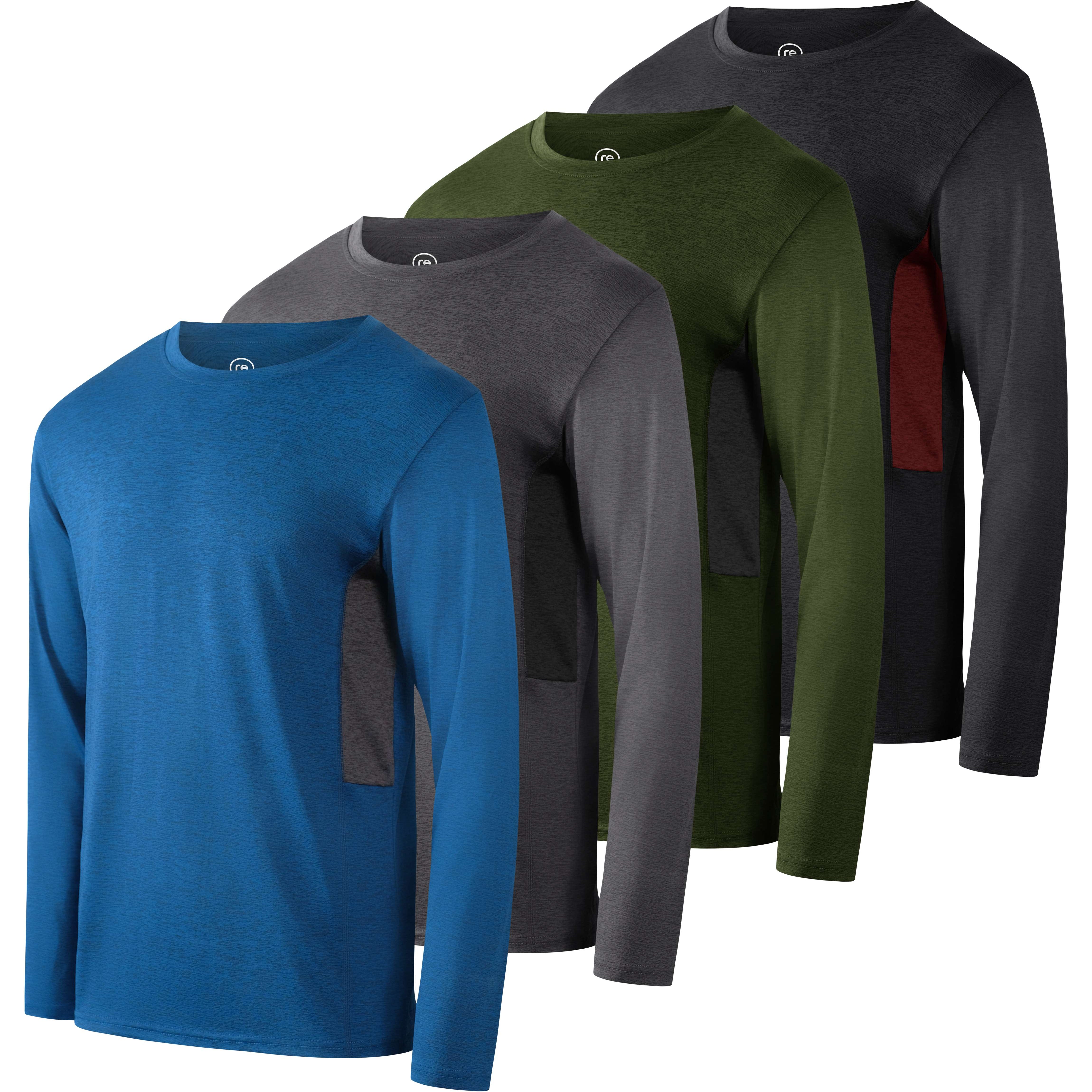 4 Pack: Boys Dry-Fit Active Long-Sleeve T-Shirt