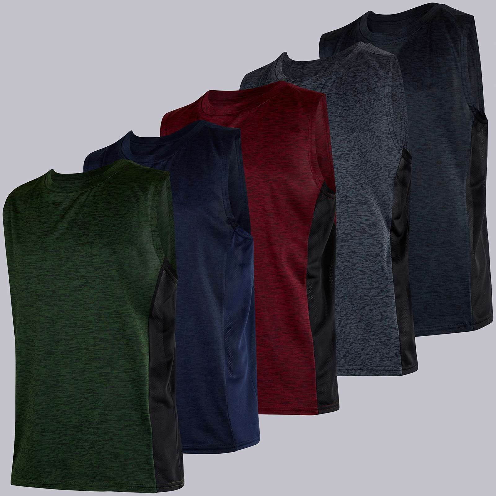 5 Pack: Boys Dry-Fit Active Tank Top