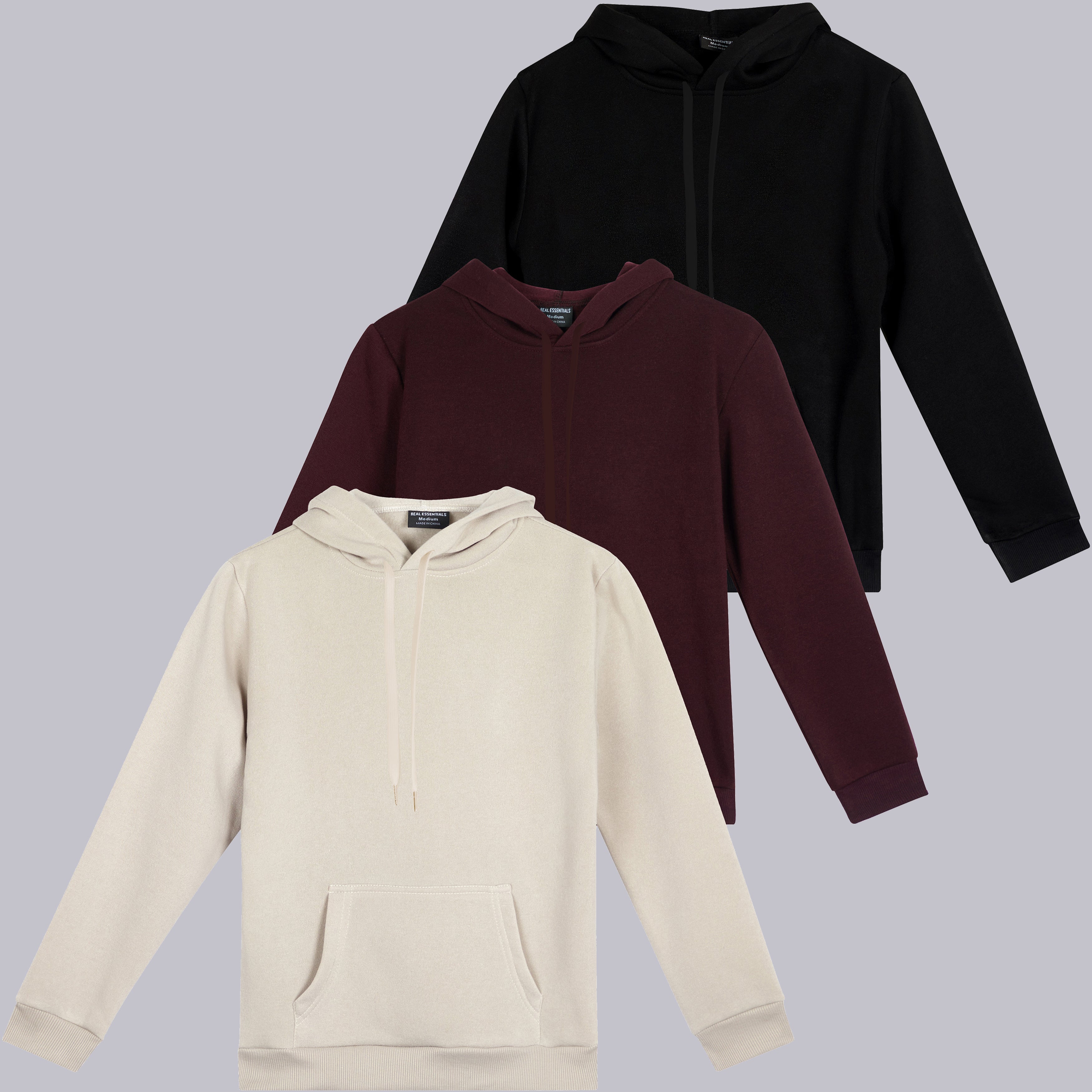 3 Pack: Womens Fleece Pullover Hoodie Sweatshirt