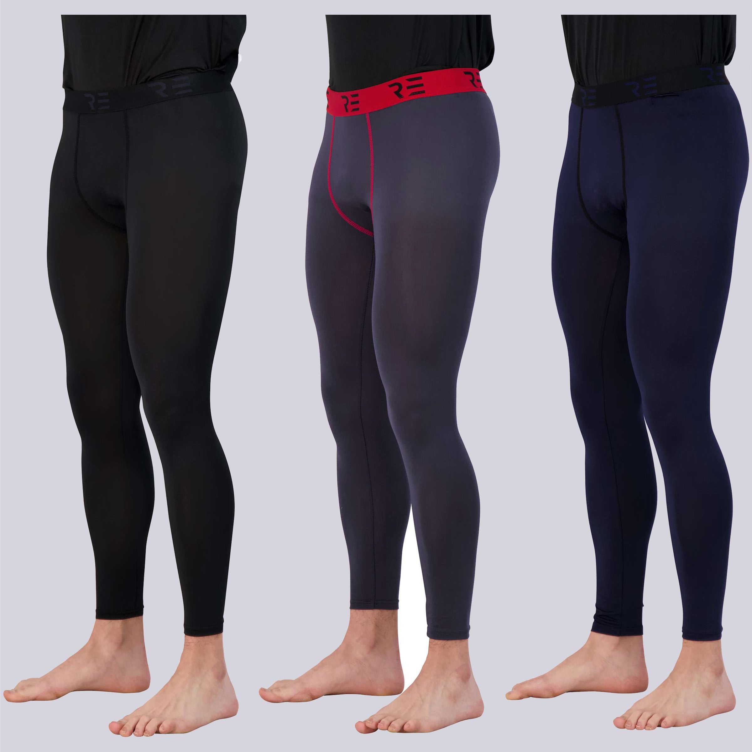 3 Pack: Mens Active Compression Pants