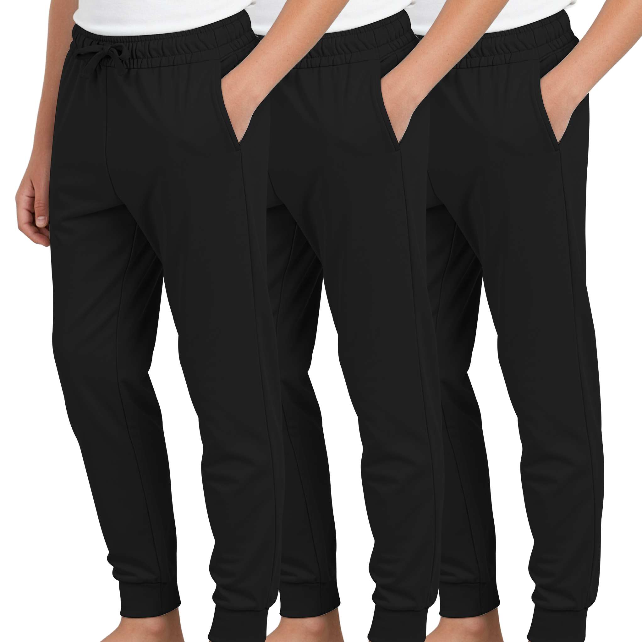 3 Pack: Boys’ Ultra-Soft Jogger Pajama Pants - Kids Lounge Pjs Sleepwear (Size 4-18)