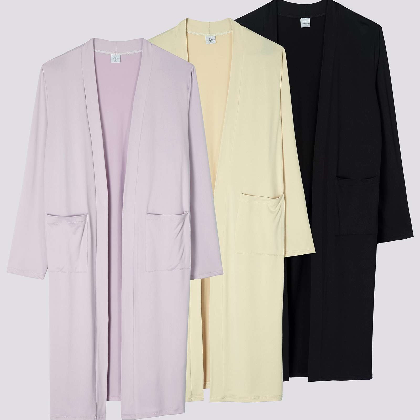 3 Pack: Women's Long Sleeve Open-Front Cardigan