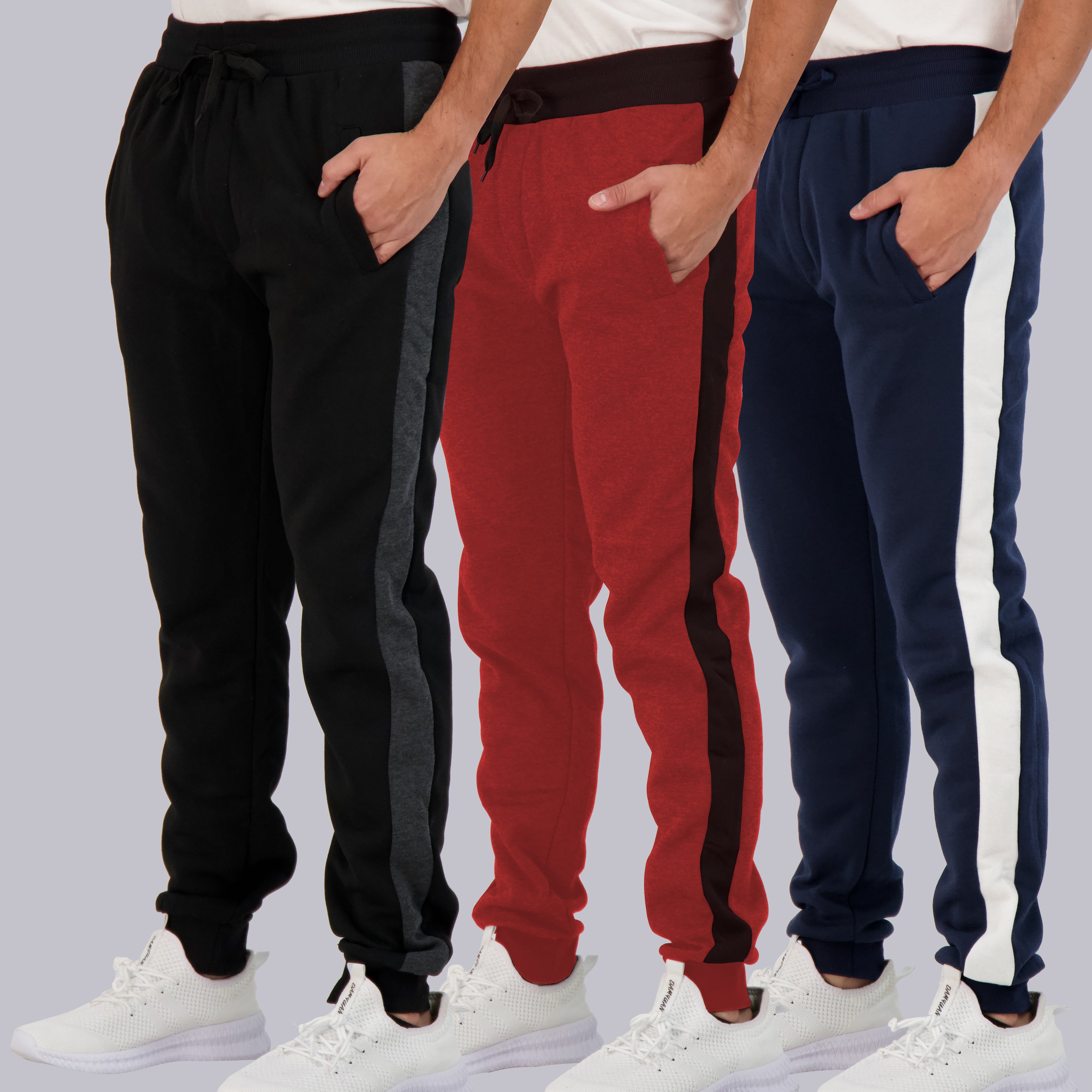 3 Pack: Mens Fleece Jogger Sweatpants