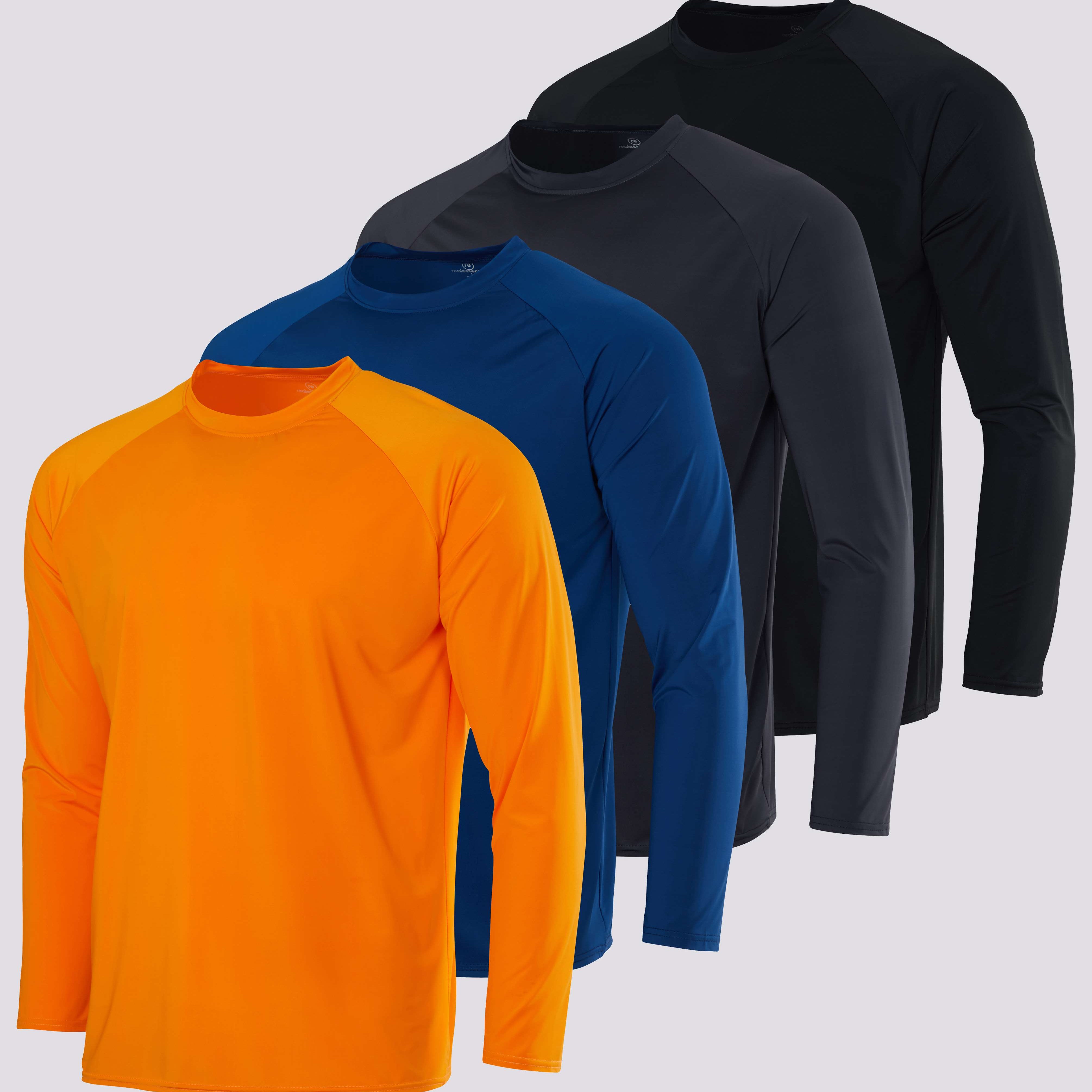 4 Pack: Boys' Long Sleeve Rash Guard Shirt