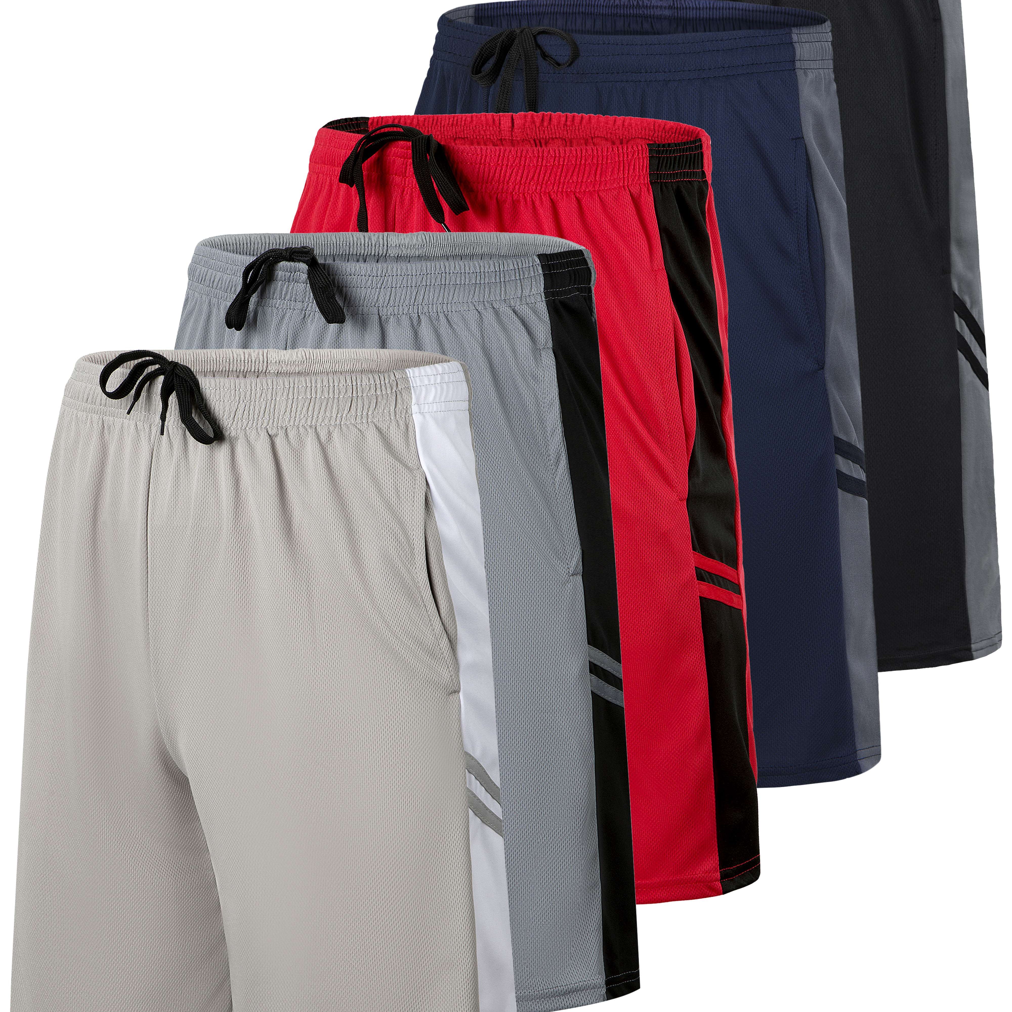 5 Pack: Men's Mesh Athletic Gym Shorts