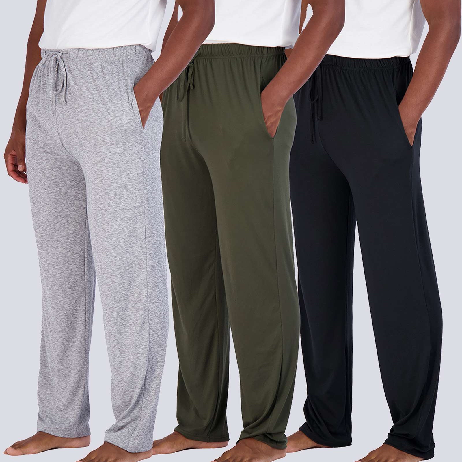 3 Pack: Mens Soft Pajama Lounge Pants