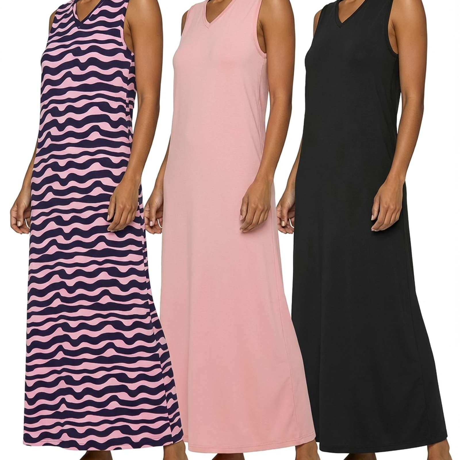 3 Pack: Women's Soft Tank Nightgown (Available in Plus Size)