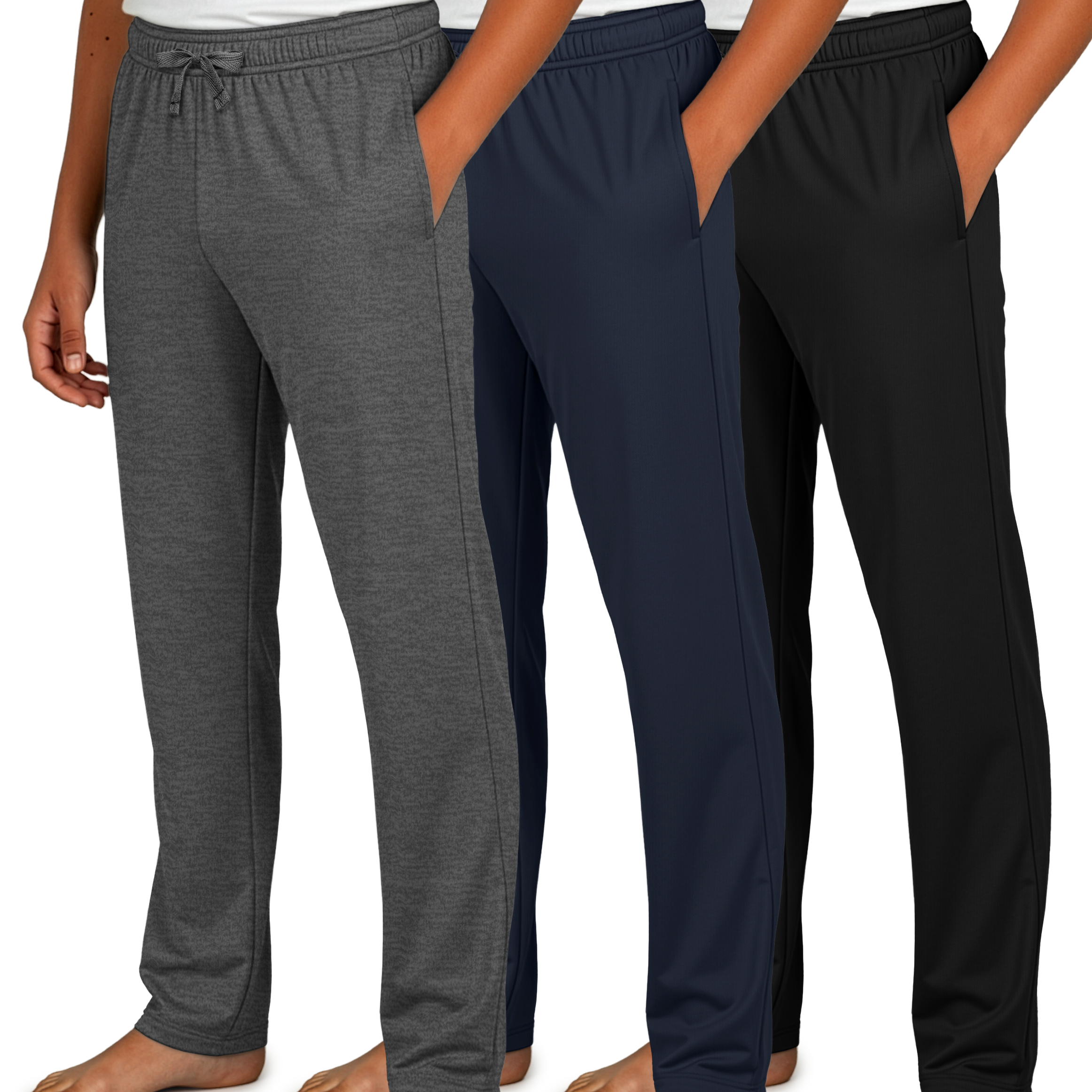 Real Essentials 3 Pack: Boys Cotton Soft Pajama Pants Kids Bottoms Pjs Youth Teen Pijamas Sleep Pyjamas Lounge Para Niños