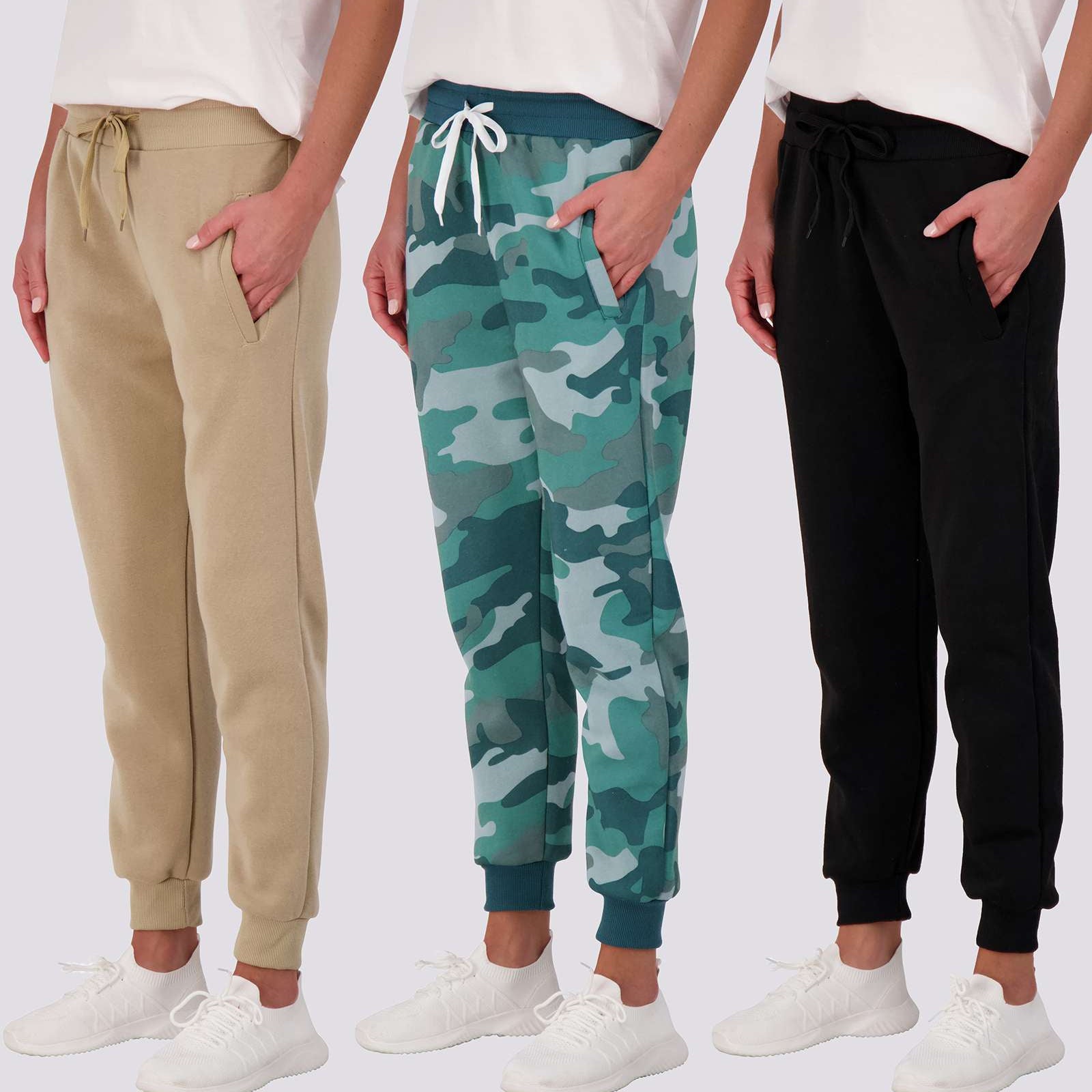3 Pack: Womens Fleece Jogger Sweatpants