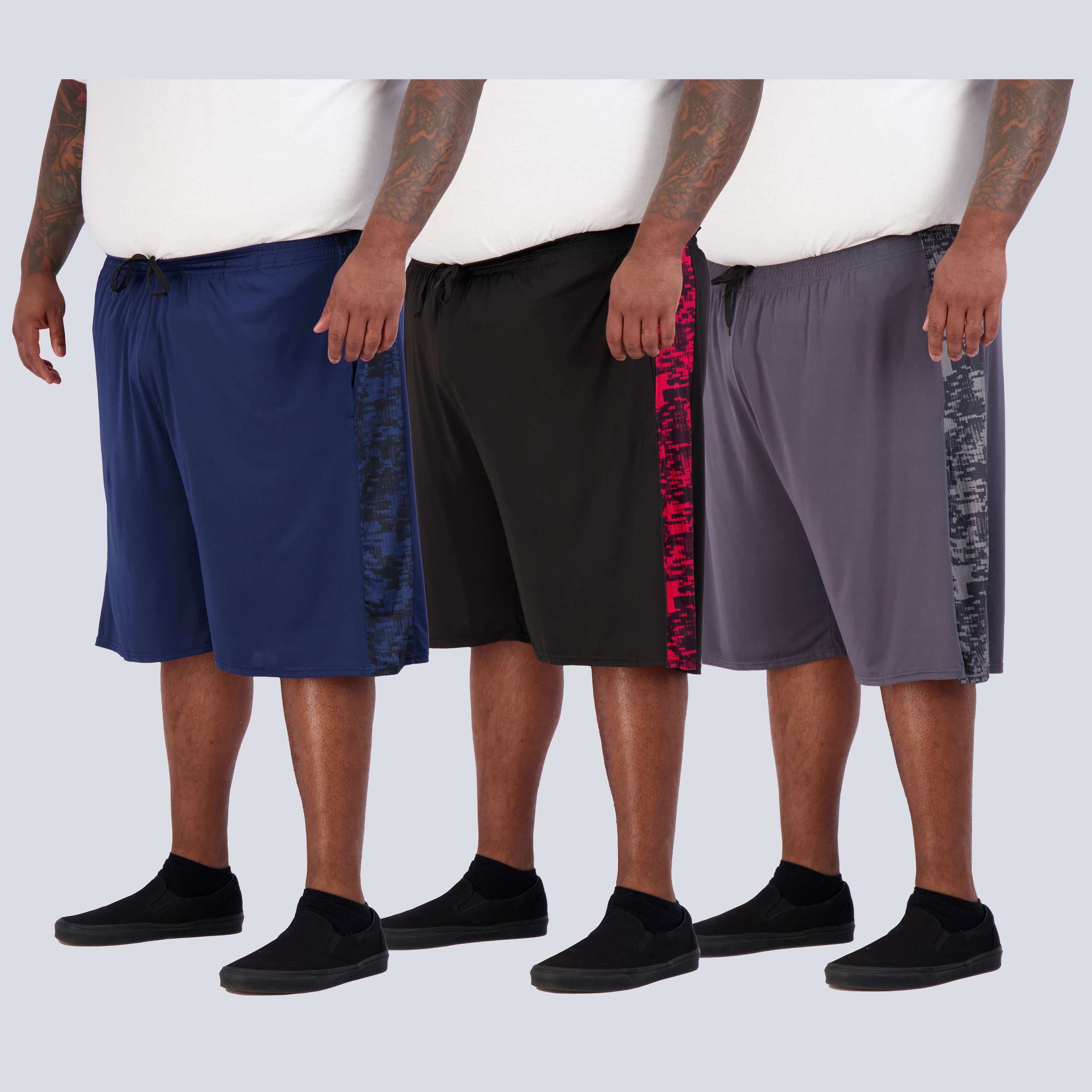3 Pack: Men's Big & Tall Dry Fit & Mesh Performance Shorts
