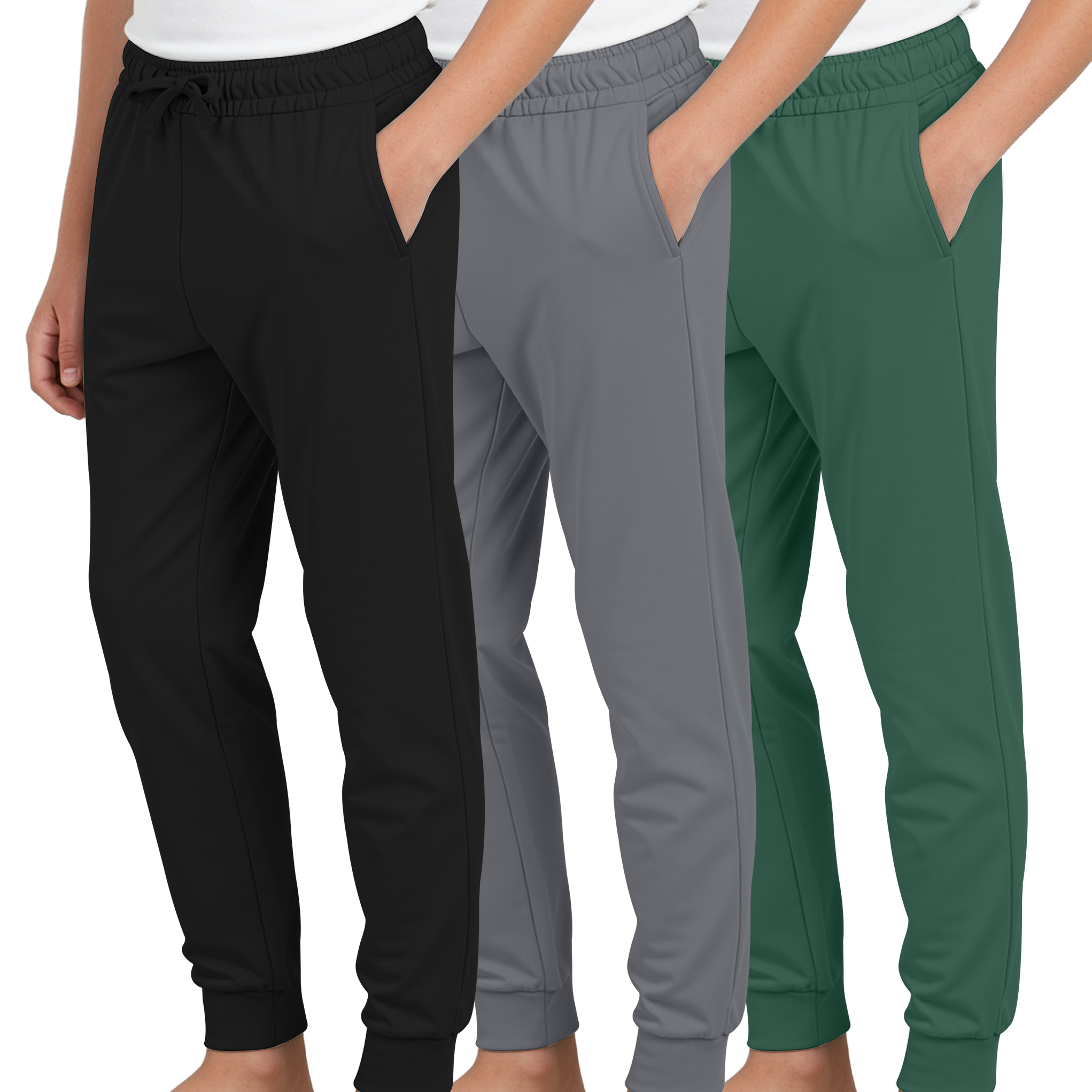 3 Pack: Boys’ Ultra-Soft Jogger Pajama Pants - Kids Lounge Pjs Sleepwear (Size 4-18)