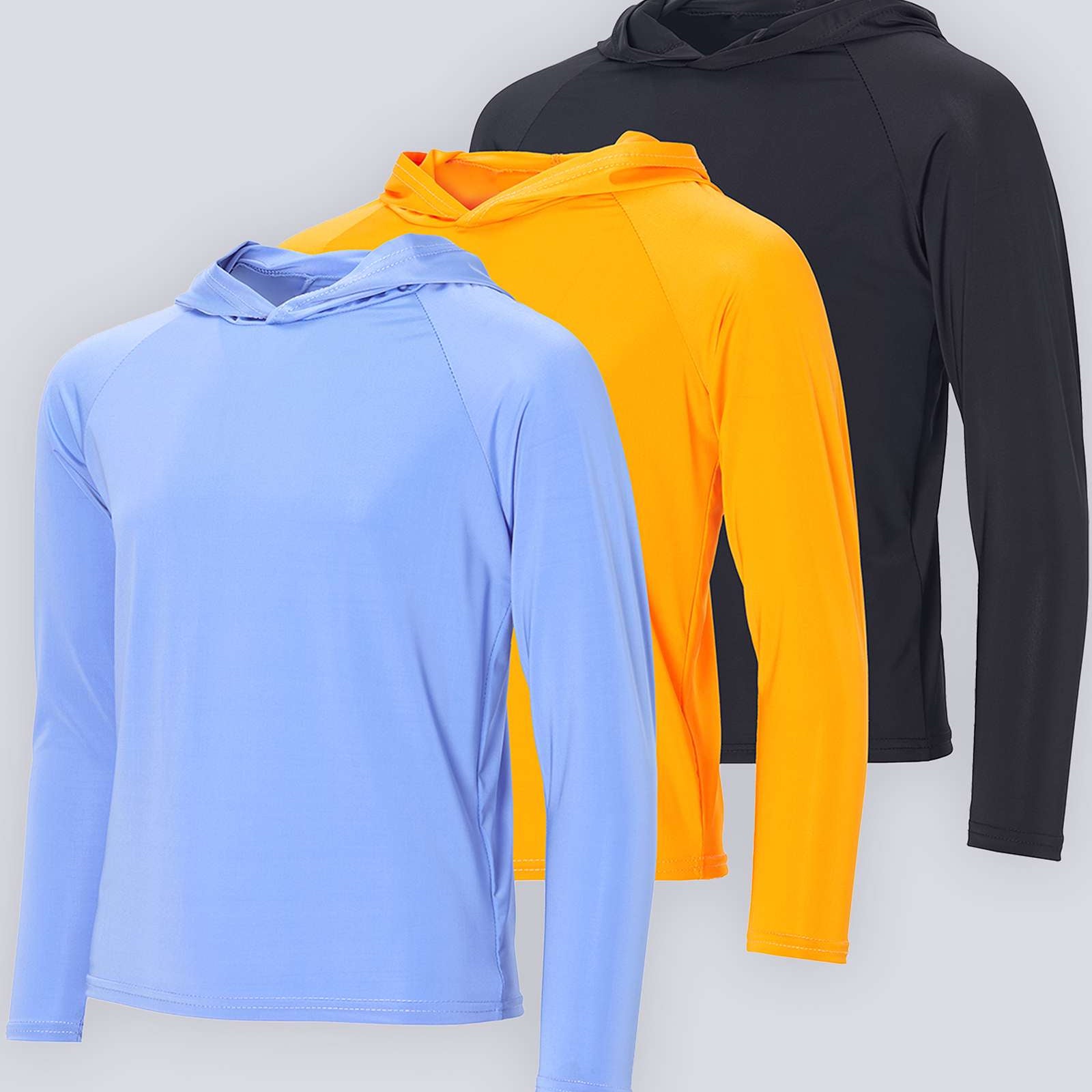 3 Pack: Youth Rashguard Hoodie UPF Sun Protection