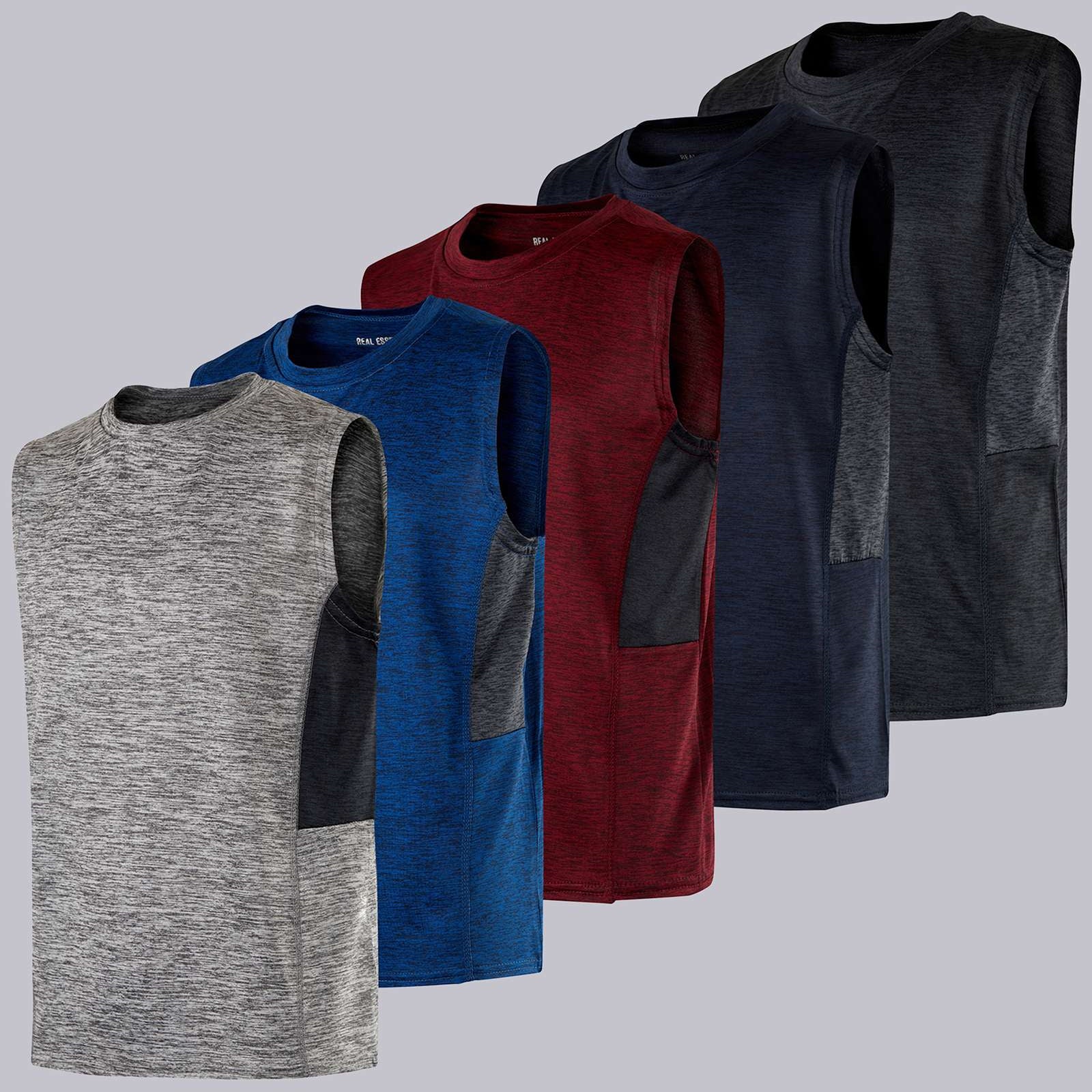 5 Pack: Boys Dry-Fit Active Tank Top