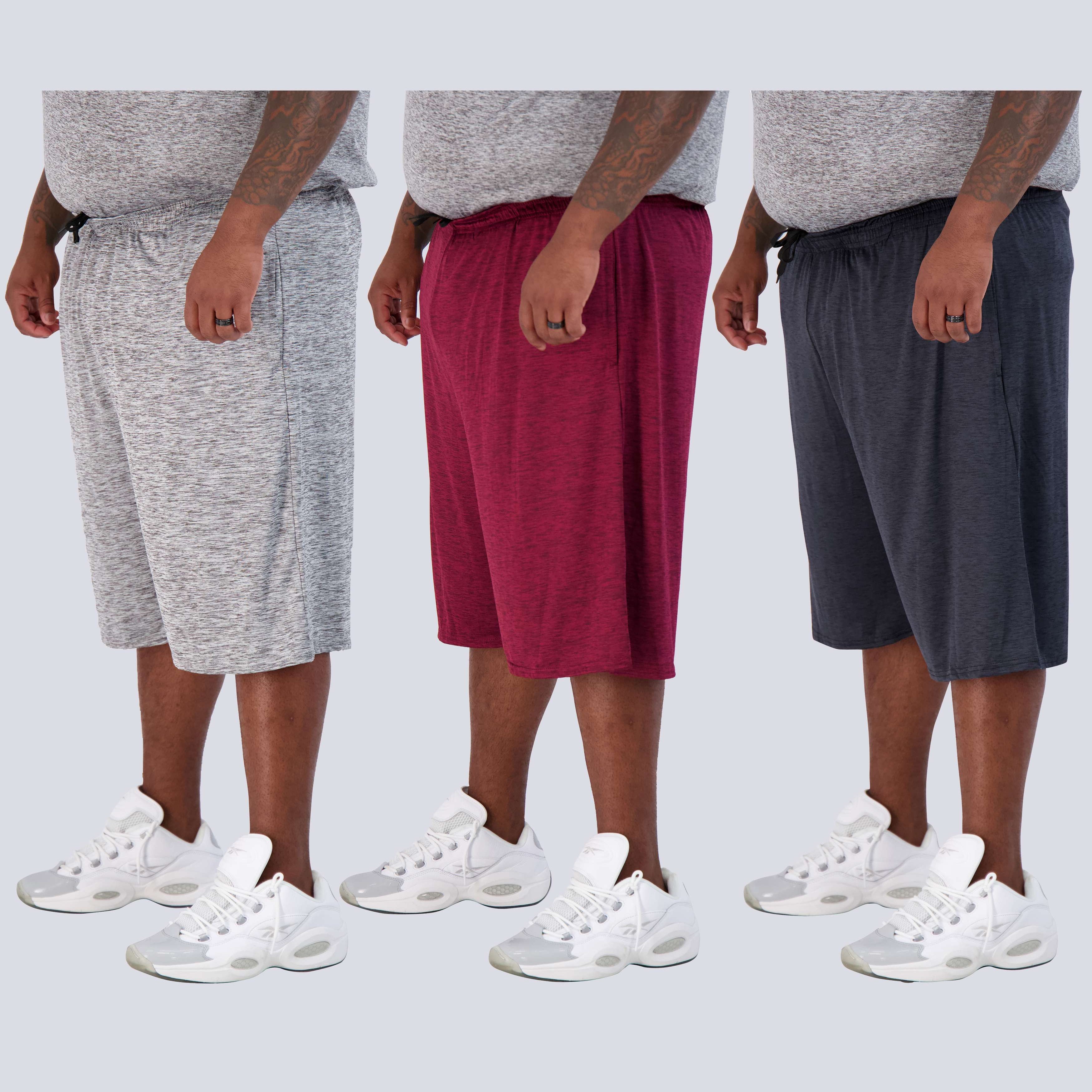 3 Pack: Men's Big & Tall Dry Fit & Mesh Performance Shorts