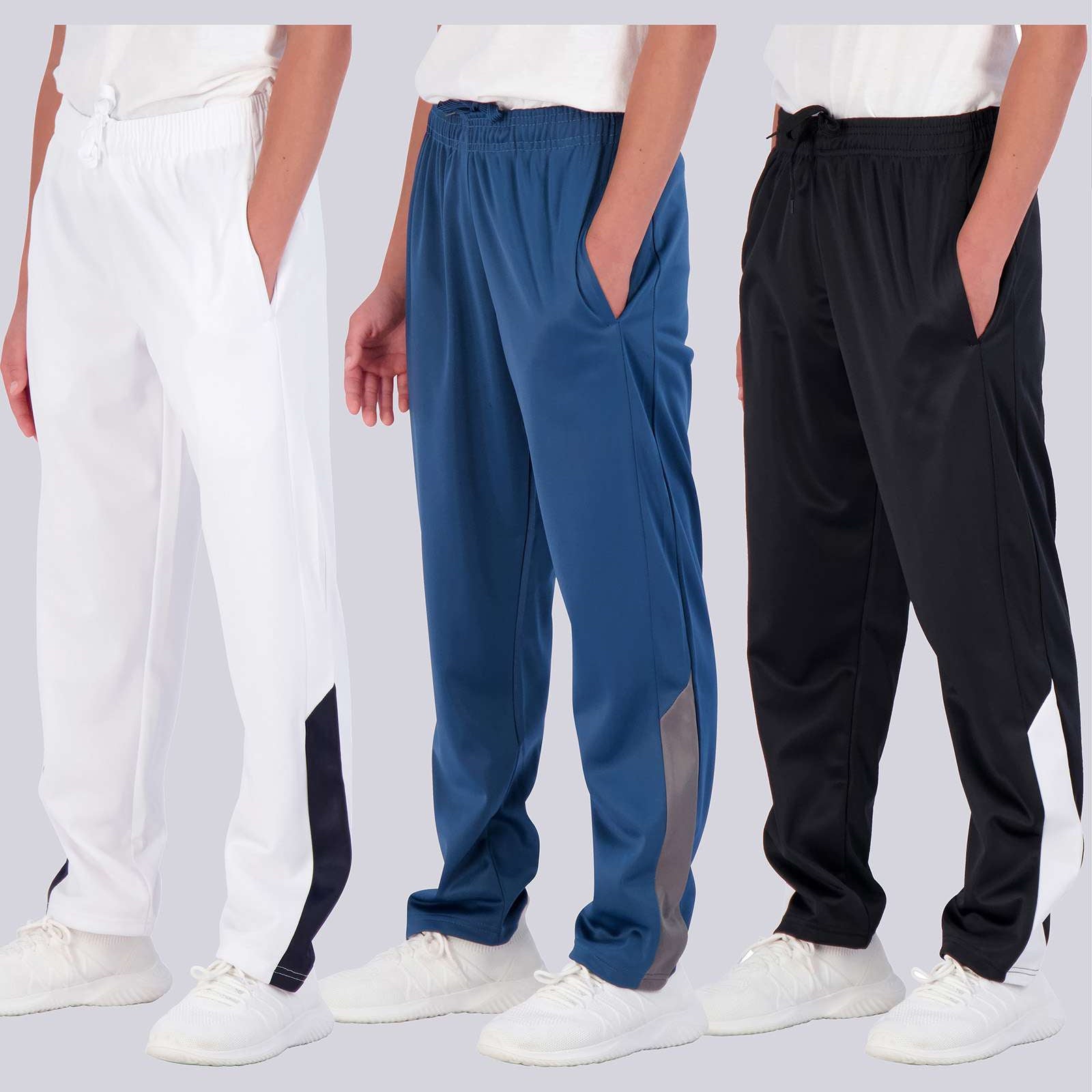 3 Pack: Boys Tricot Open Bottom Fleece-Lined Sweatpants