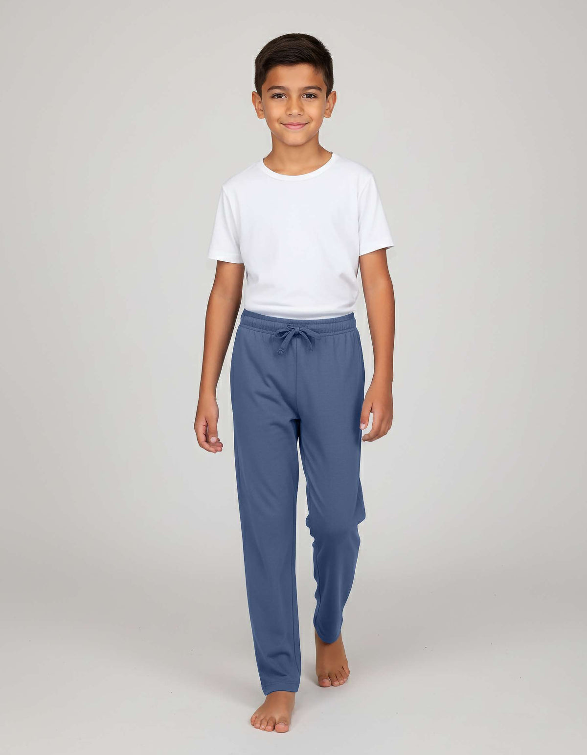 Real Essentials 3 Pack Boys' Pajama Sweatpants Joggers Open Bottom Kids Teens PJs Sweats - Set 8