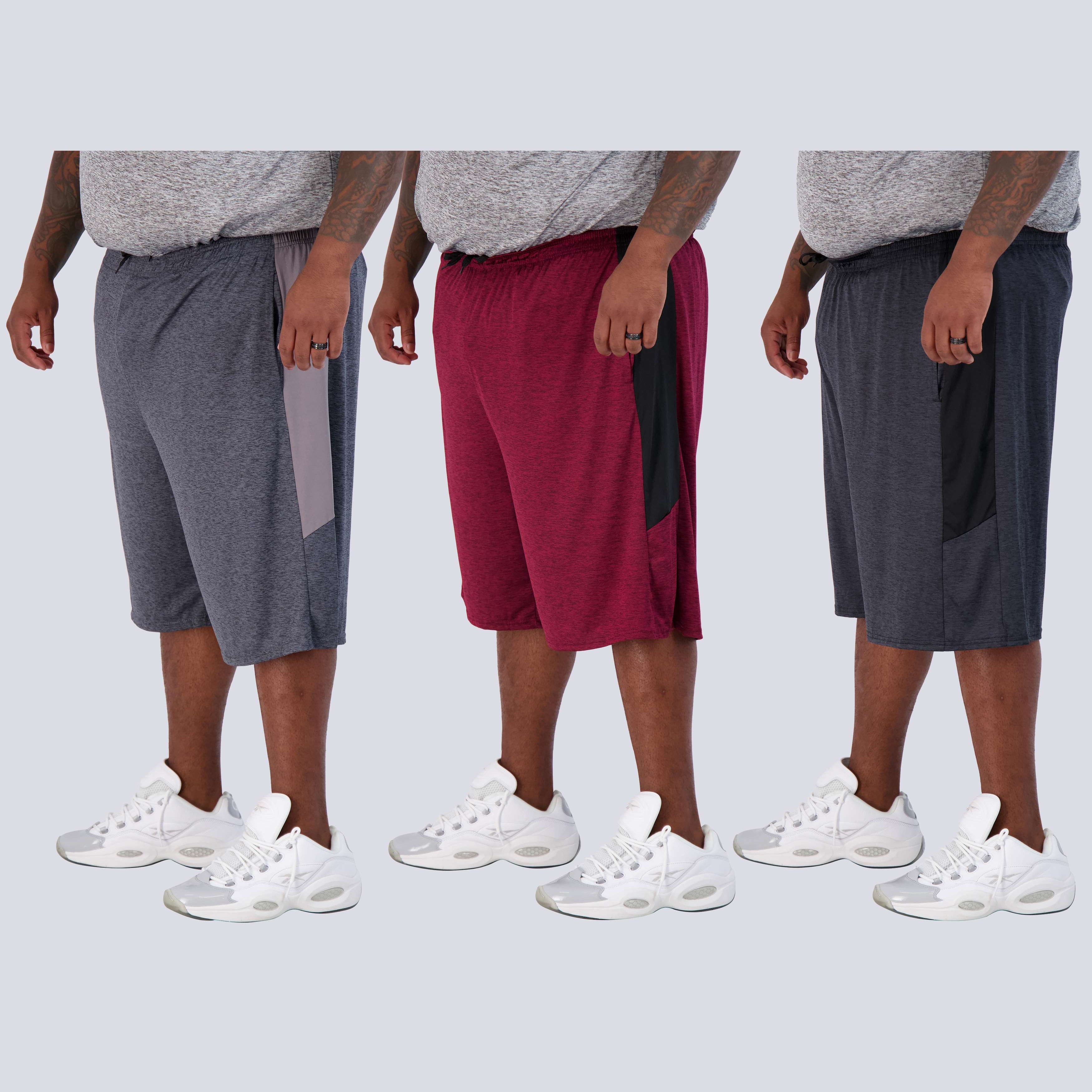 3 Pack: Men's Big & Tall Dry Fit & Mesh Performance Shorts