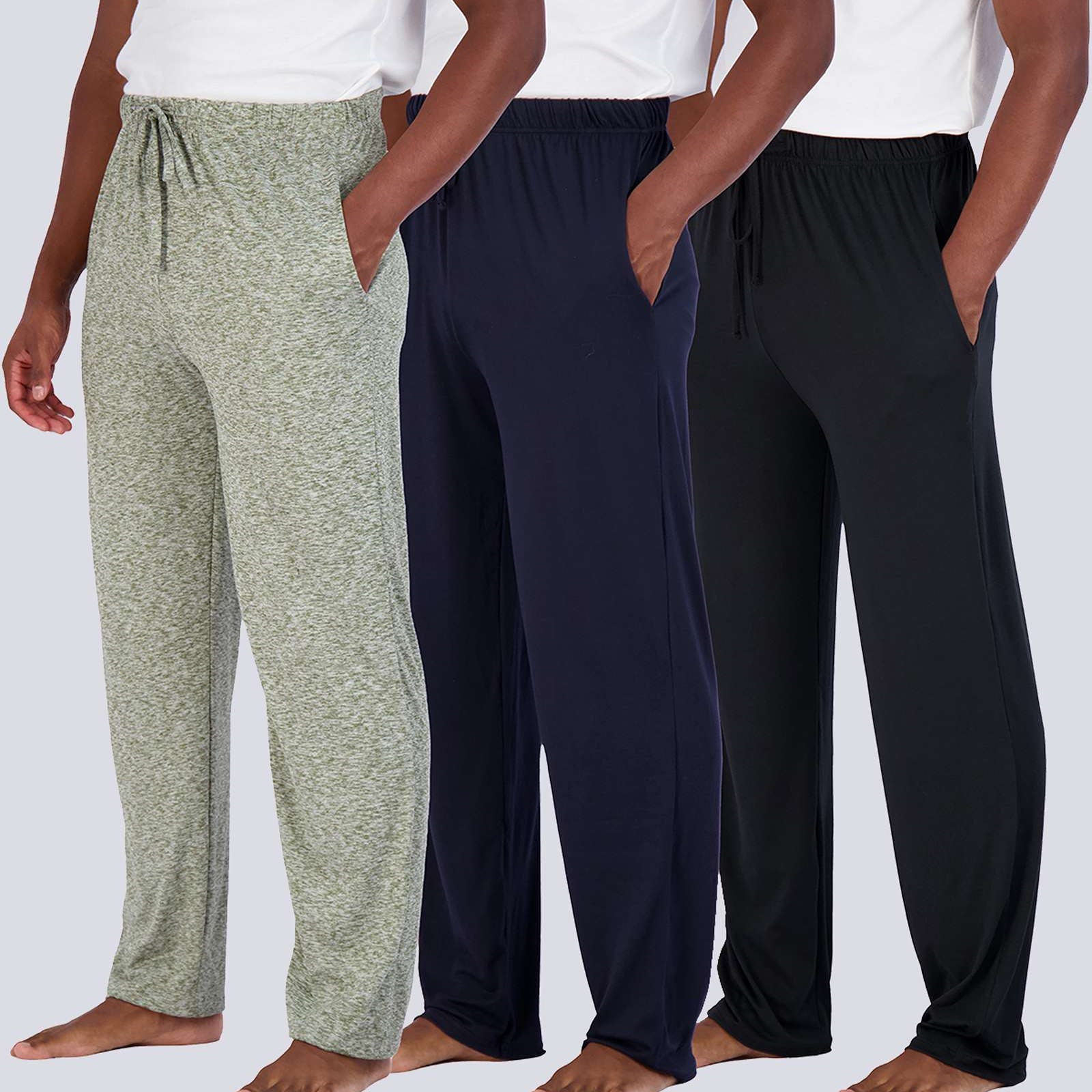 3 Pack: Mens Soft Pajama Lounge Pants
