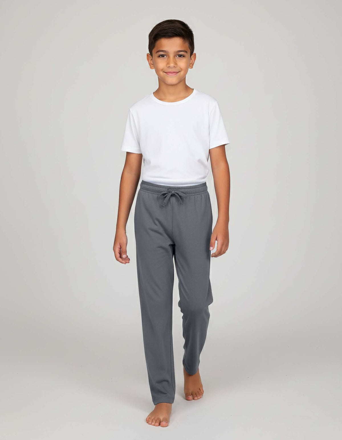 Real Essentials 3 Pack Boys' Pajama Sweatpants Joggers Open Bottom Kids Teens PJs Sweats - Set 3