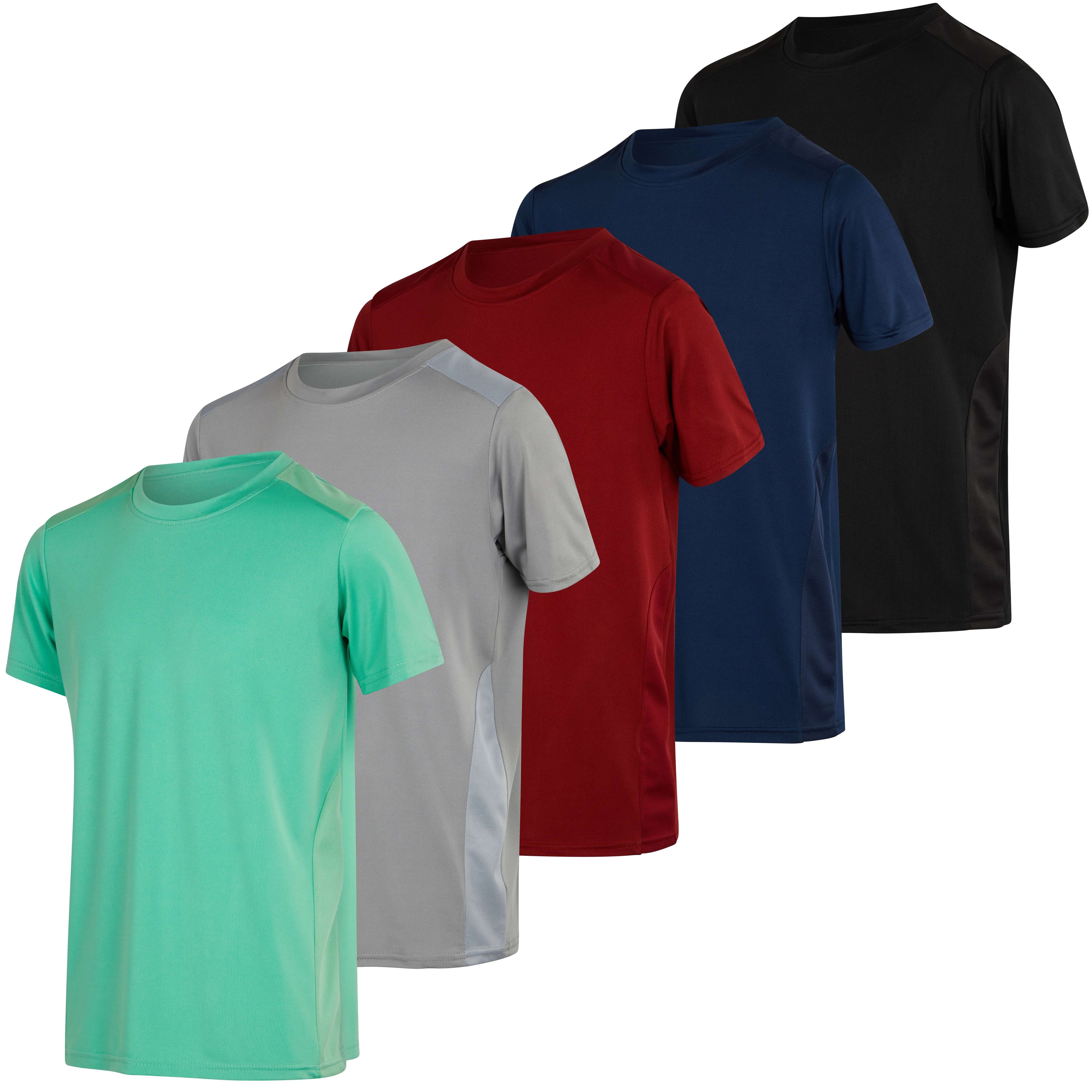 5 Pack: Boys Dry Fit Active Short-Sleeve T-Shirt