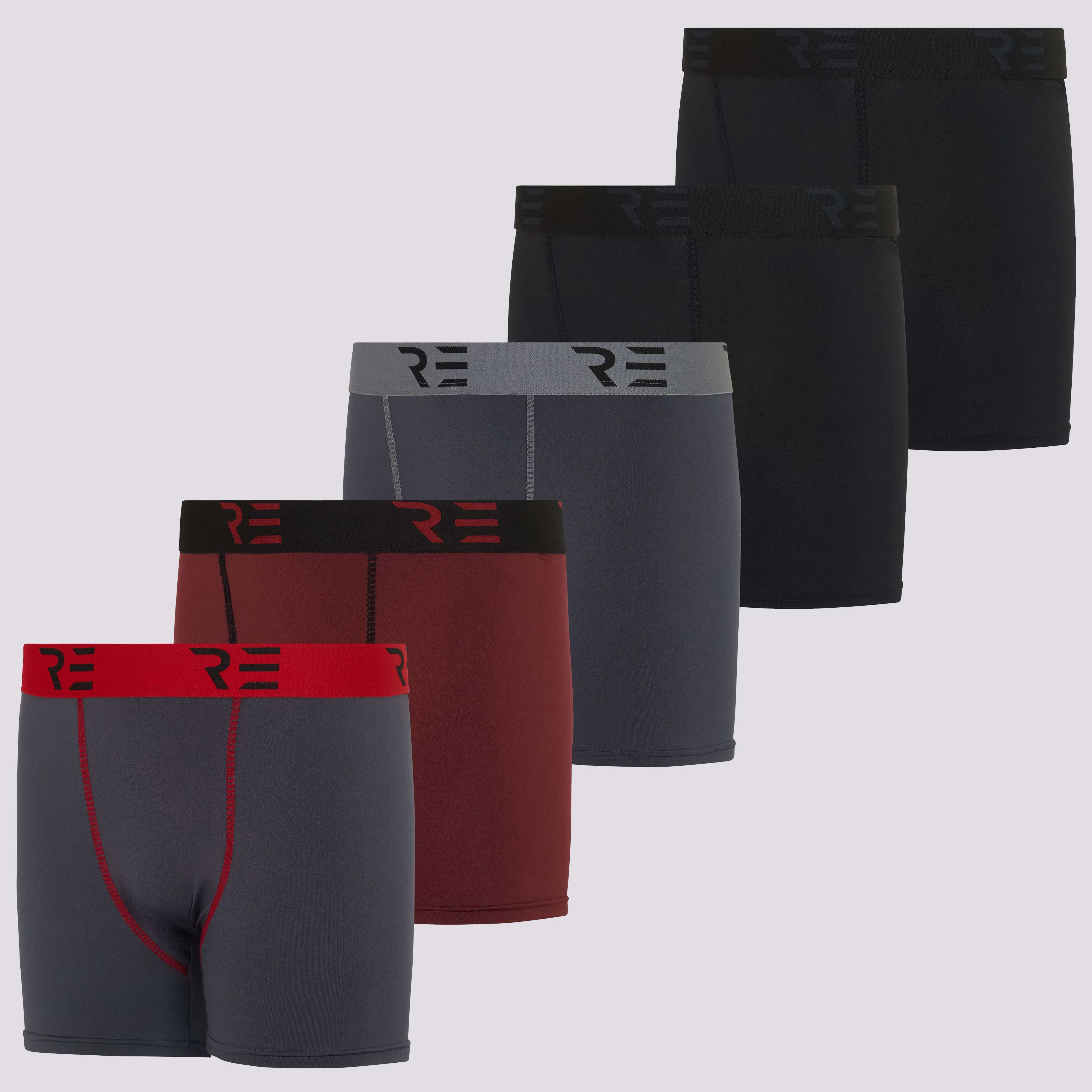 5 Pack: Boys Compression Shorts Underwear