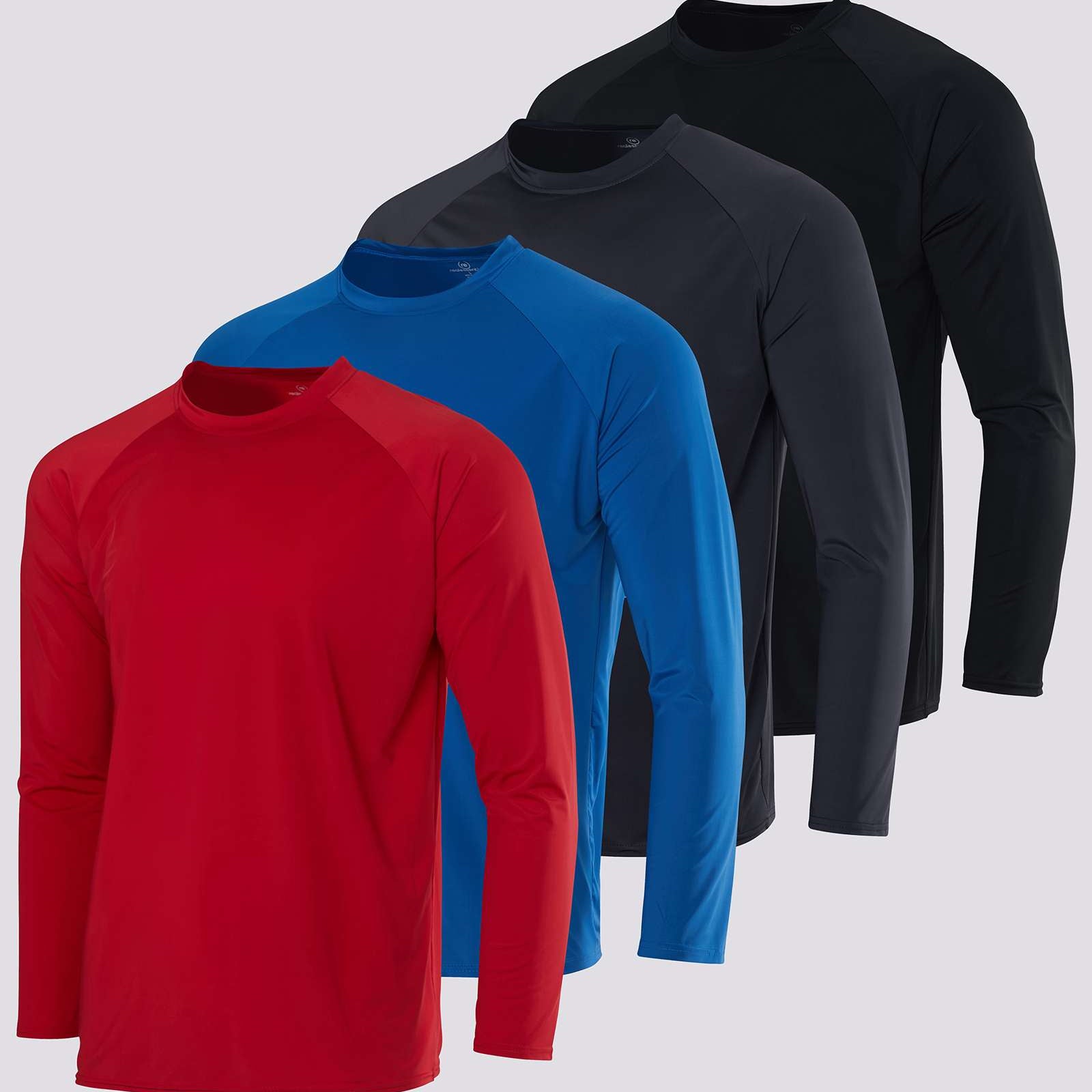 4 Pack: Boys' Long Sleeve Rash Guard Shirt